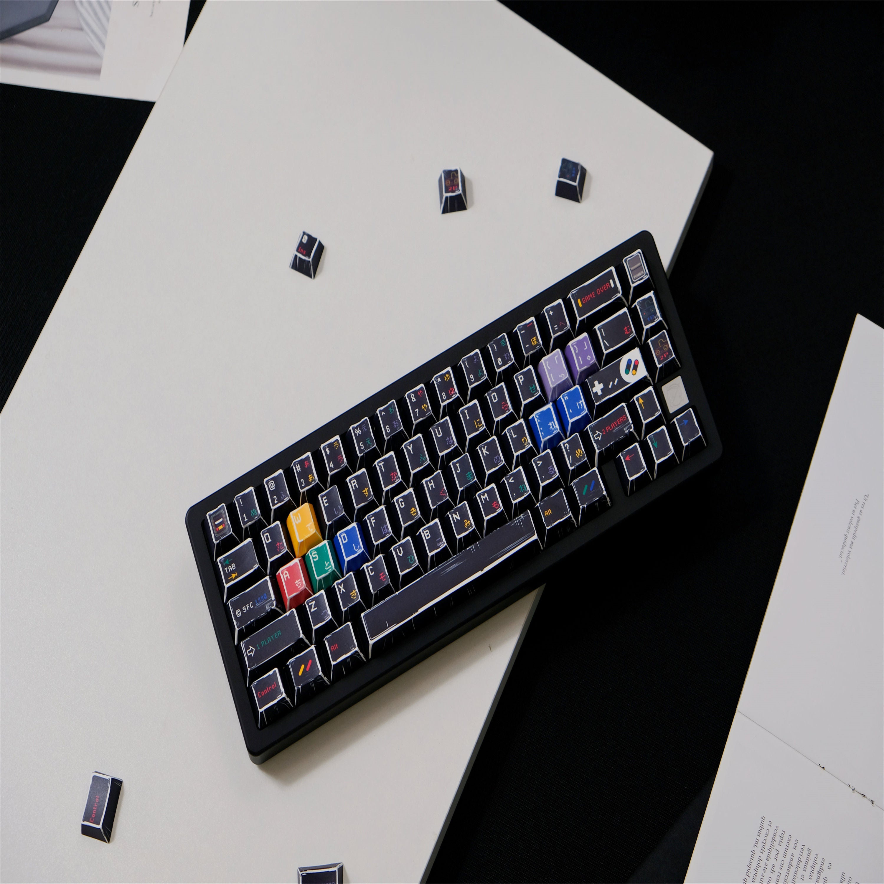 SFC Black Comic Style keycaps