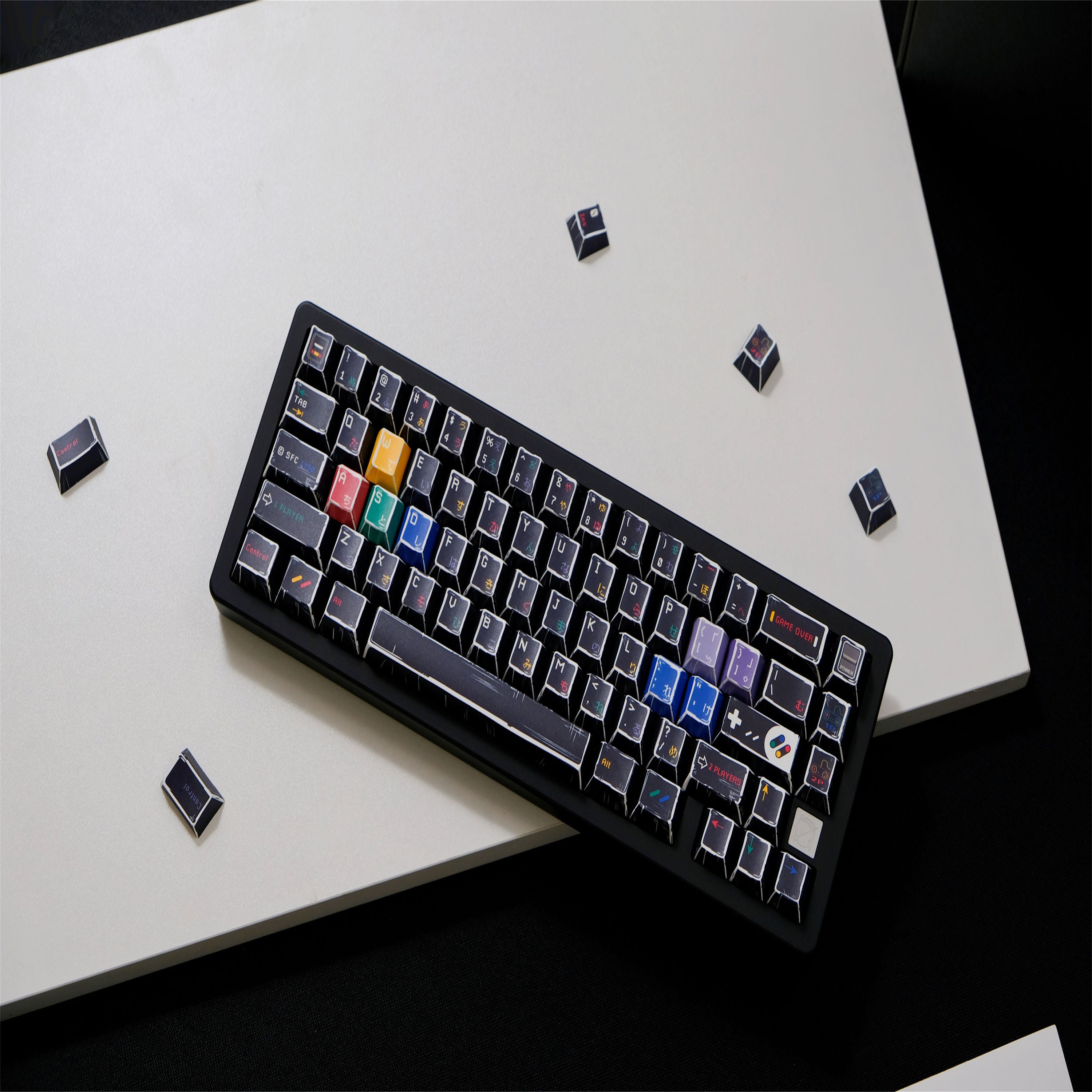 SFC Black Comic Style keycaps