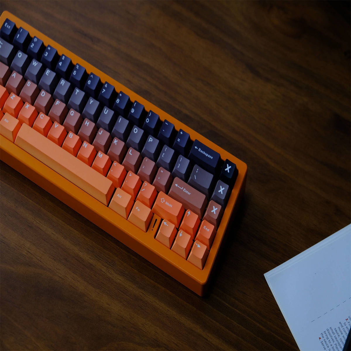 Gradient Rim Keycaps Sunset Gradient keycaps 147 Keys PBT Keycaps Cherry Profile DYE-SUB ...