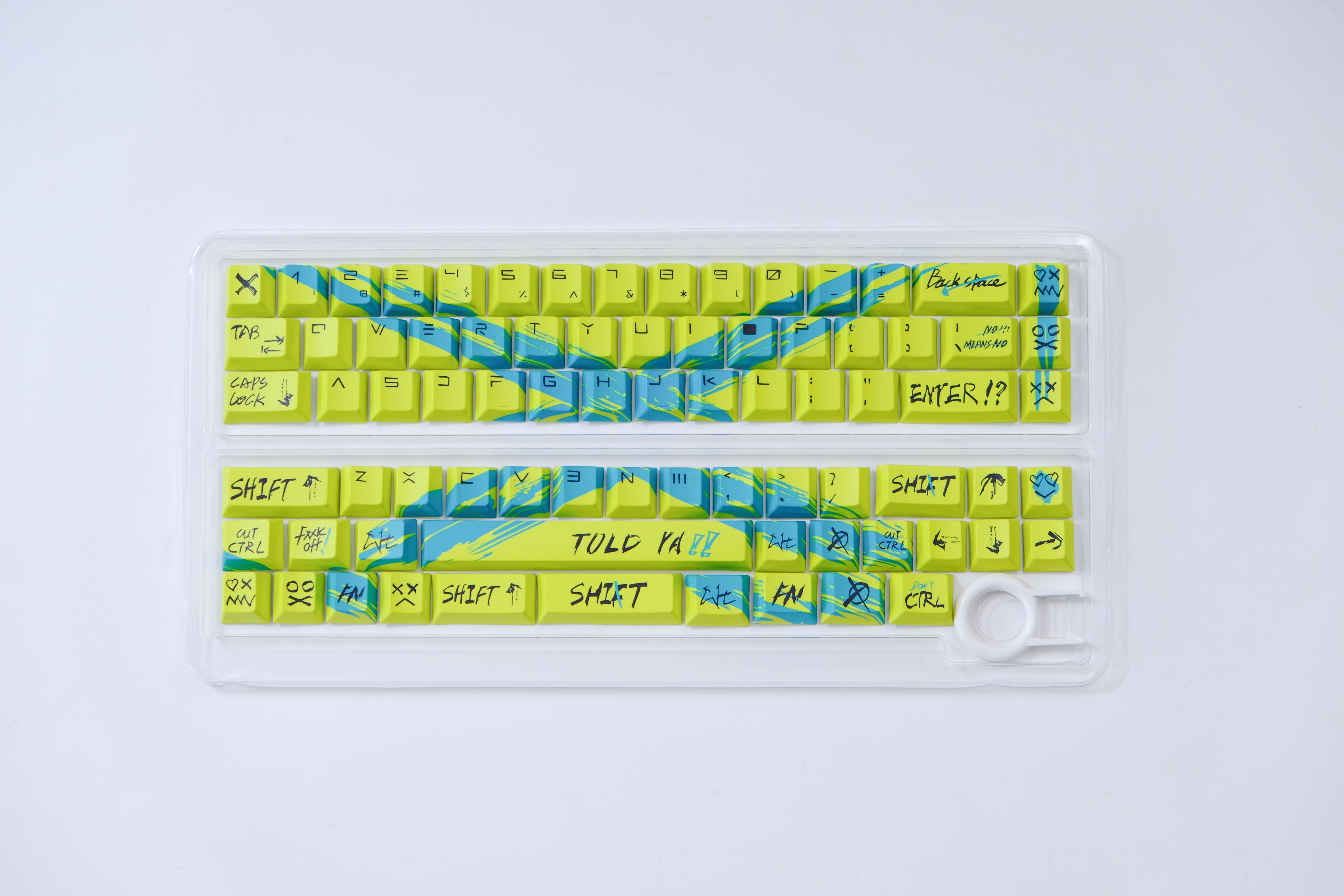 Against invalid Yellow Blue keycaps