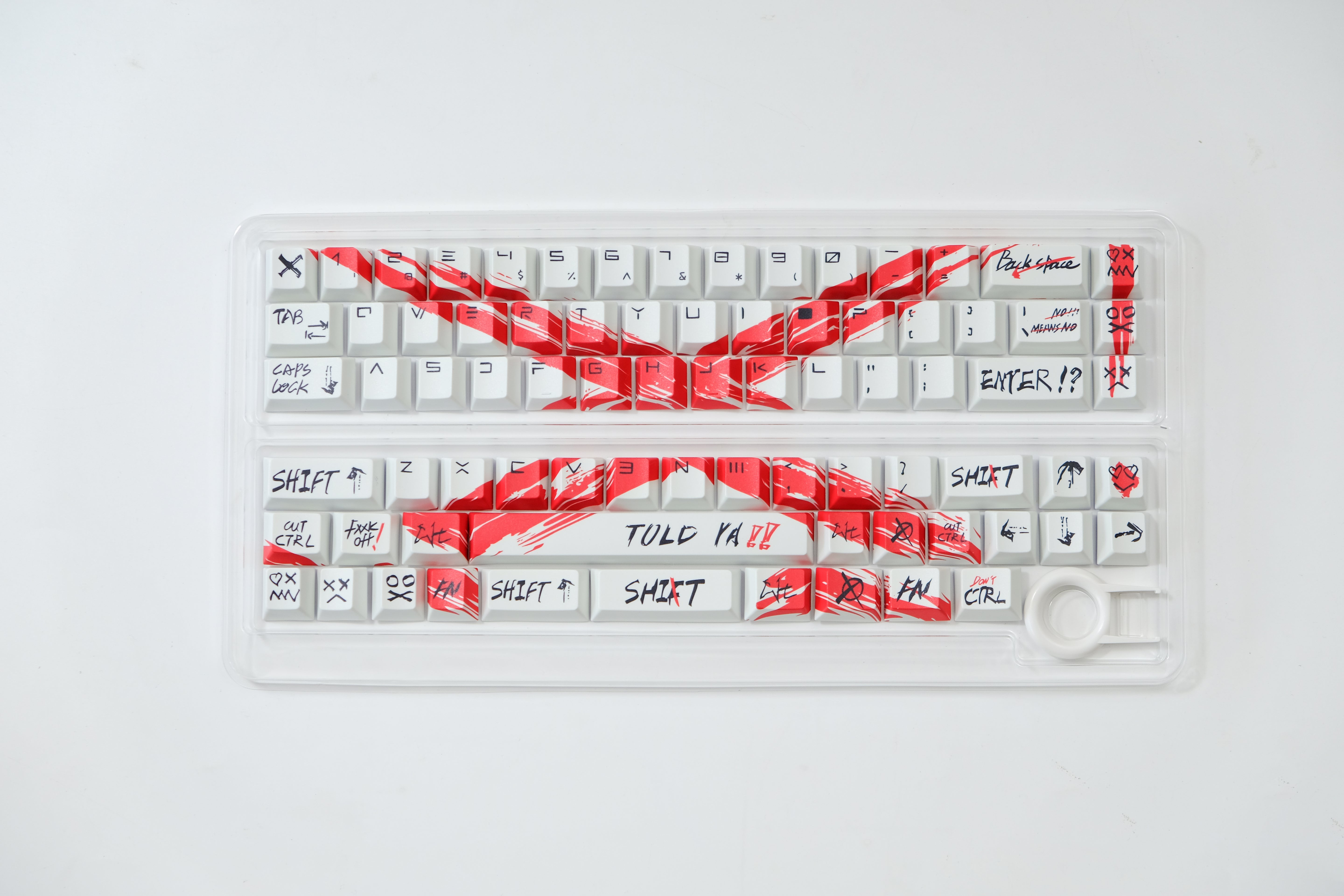 Against invalid White keycaps