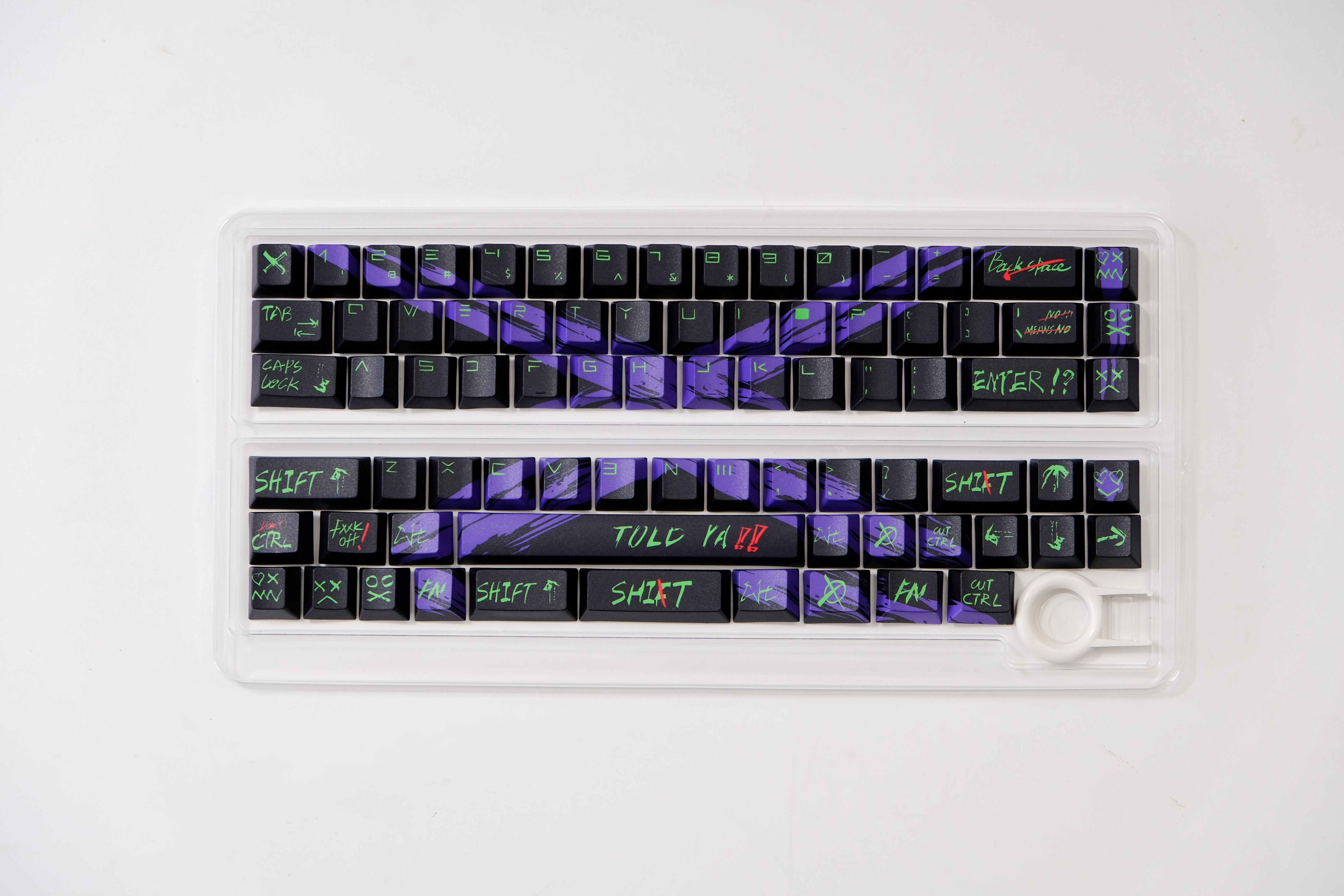 Against invalid Black Purple keycaps