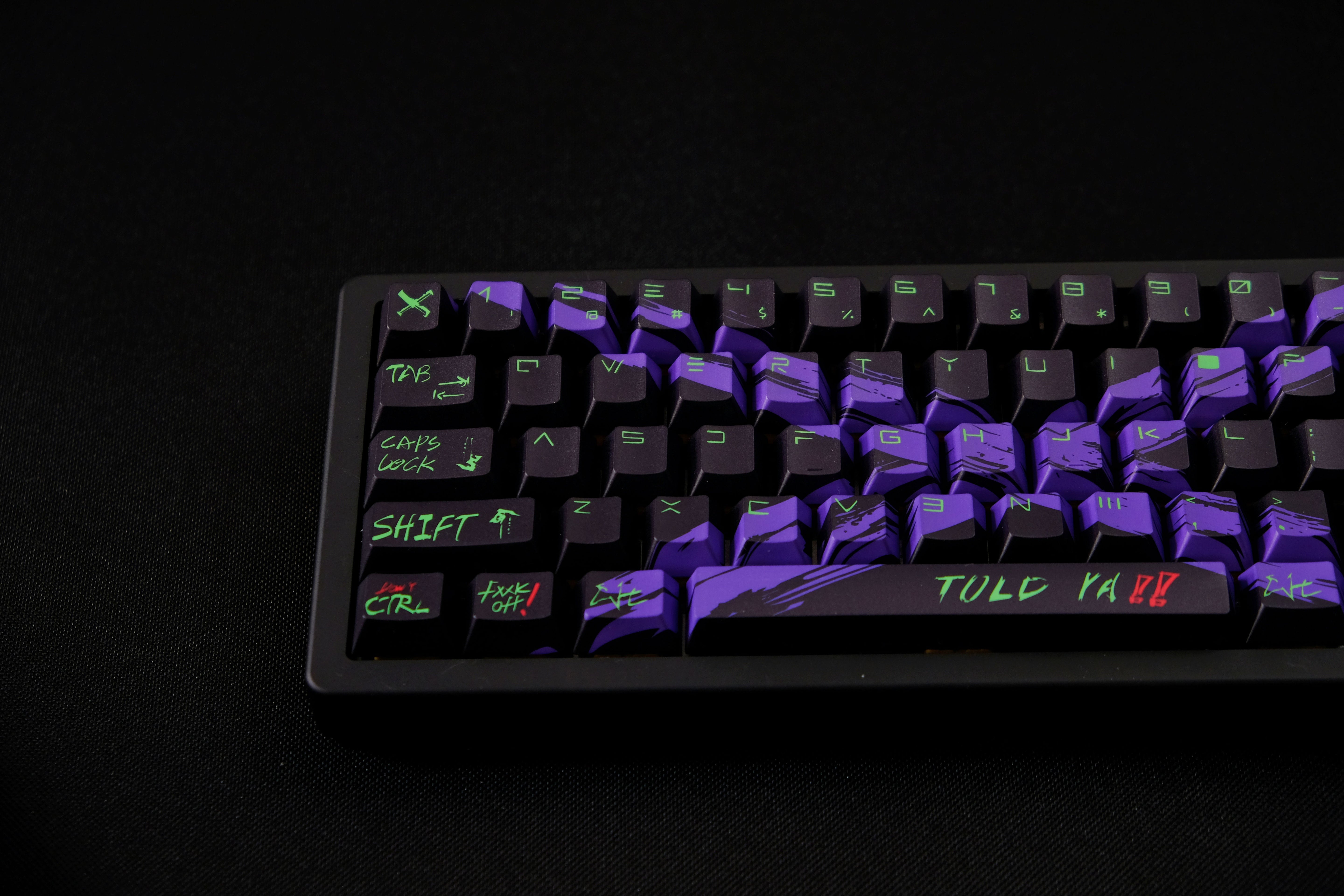 Against invalid Black Purple keycaps