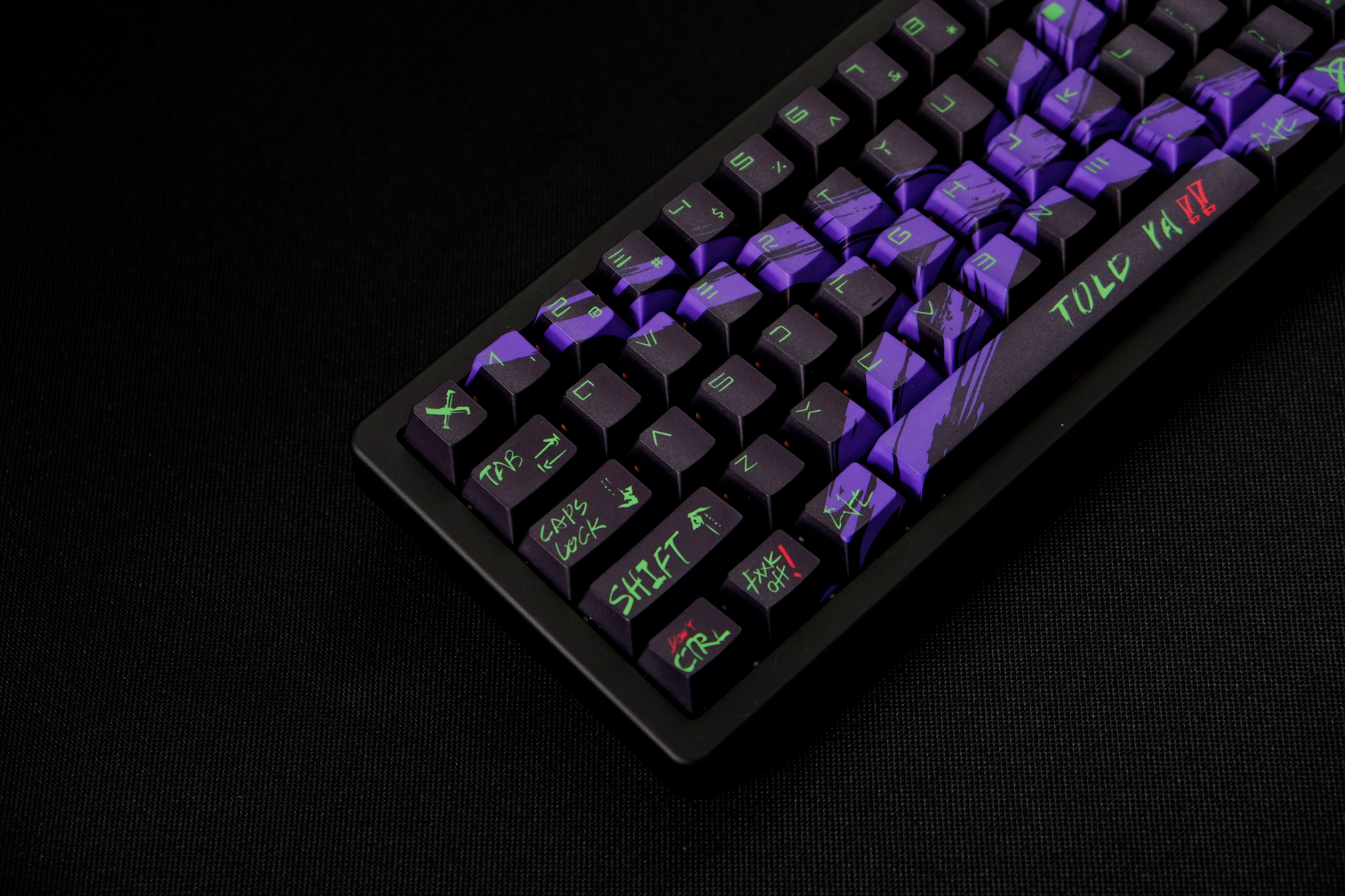 Against invalid Black Purple keycaps