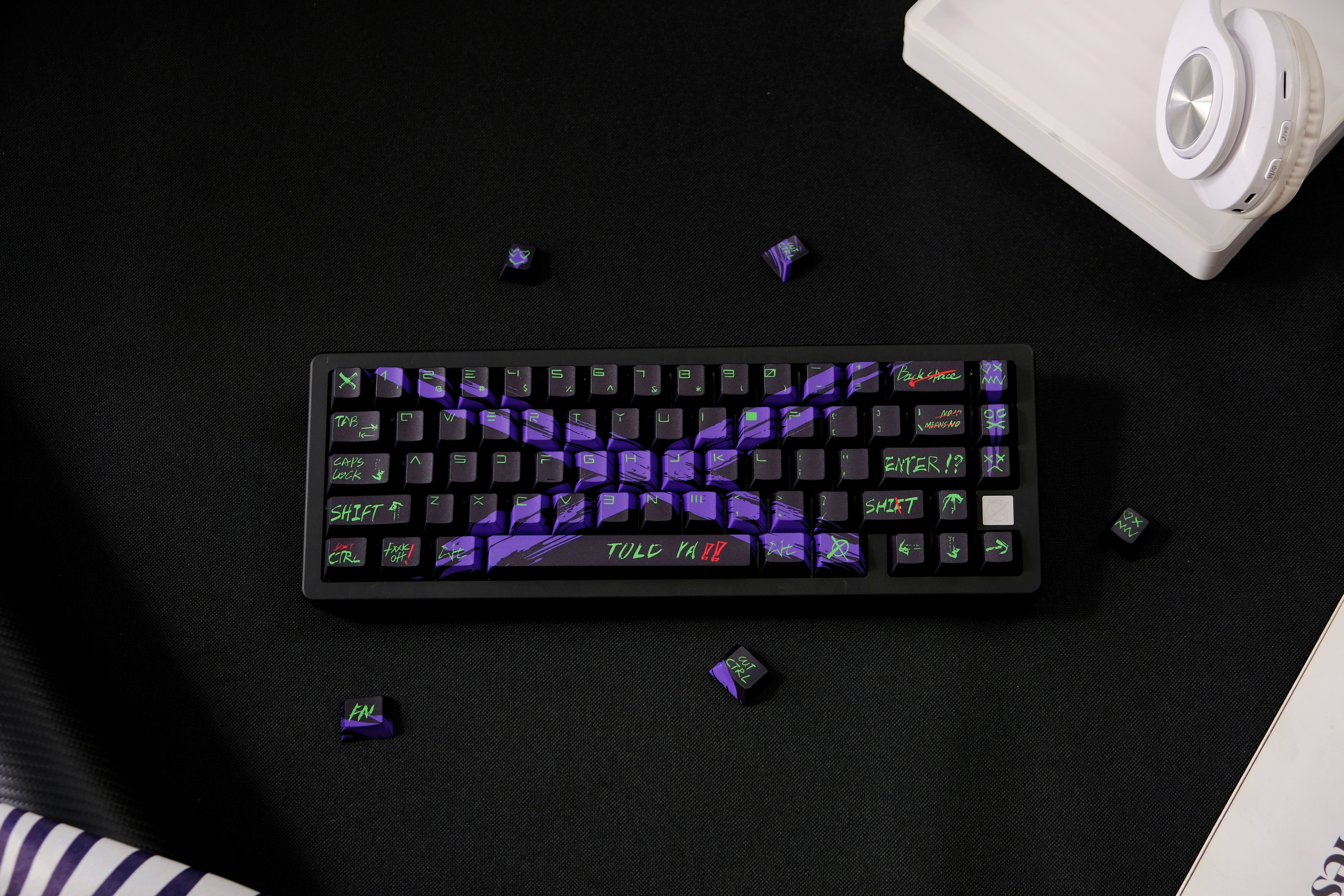 Against invalid Black Purple keycaps