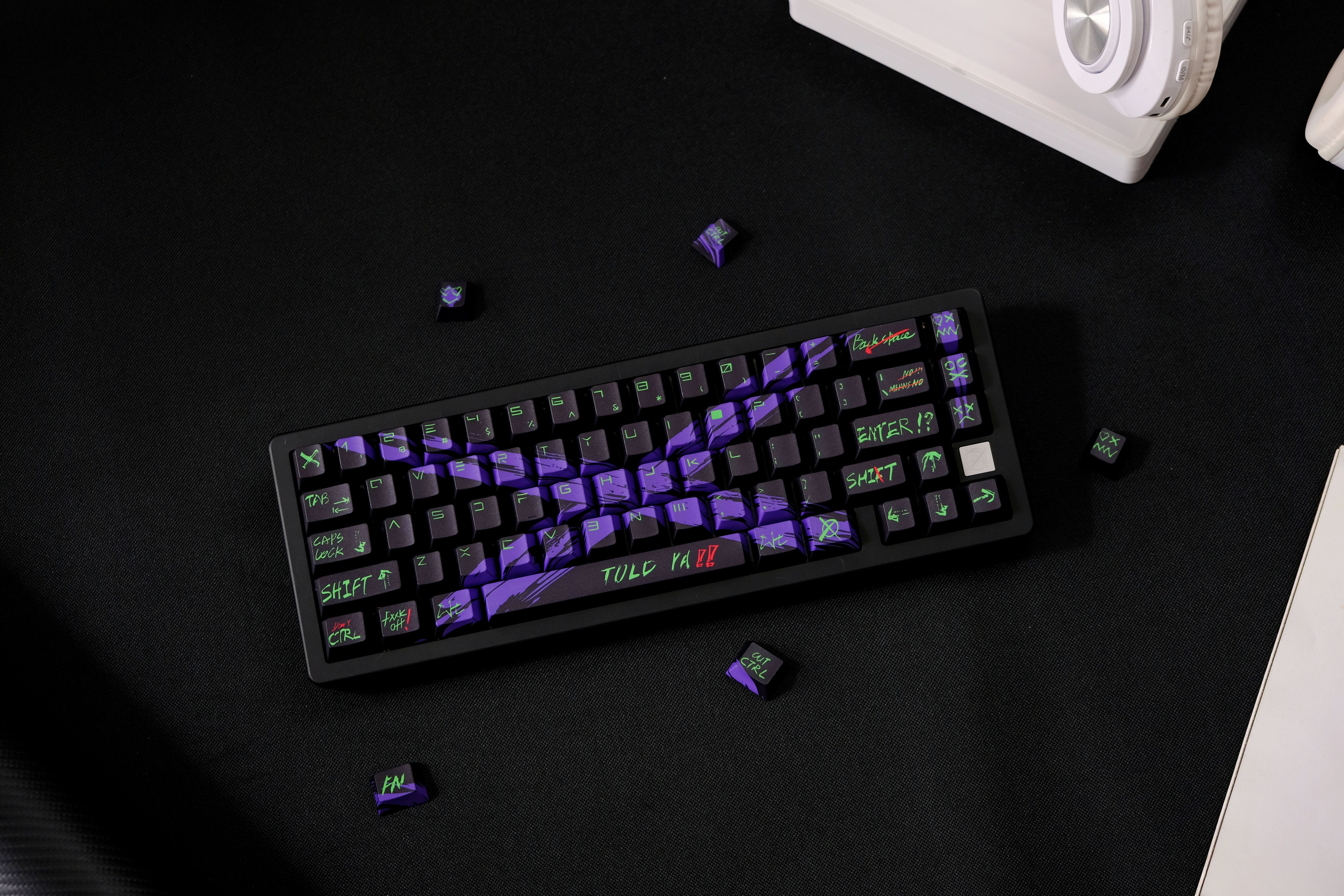 Against invalid Black Purple keycaps