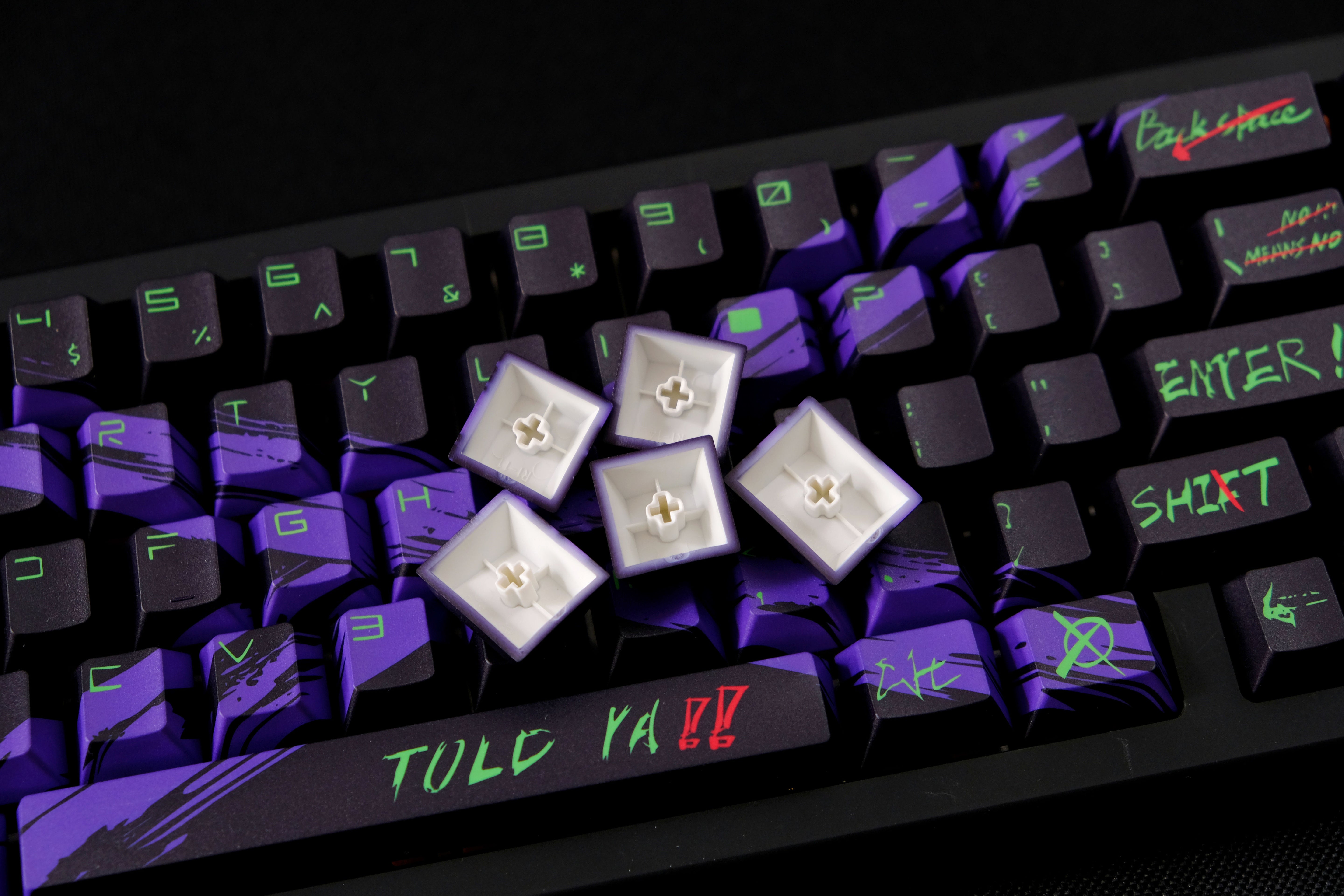 Against invalid Black Purple keycaps