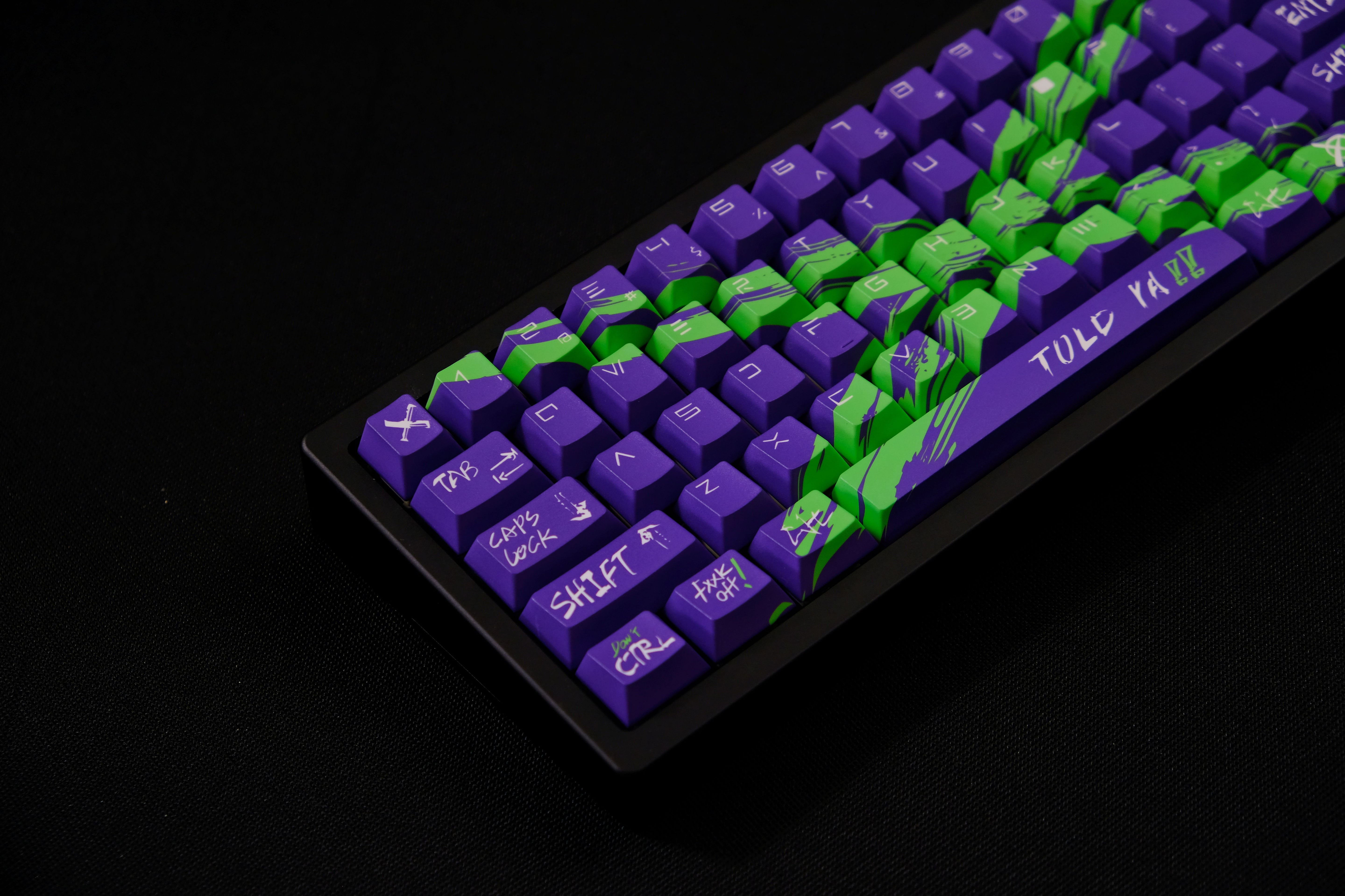Against invalid Purple Green keycaps