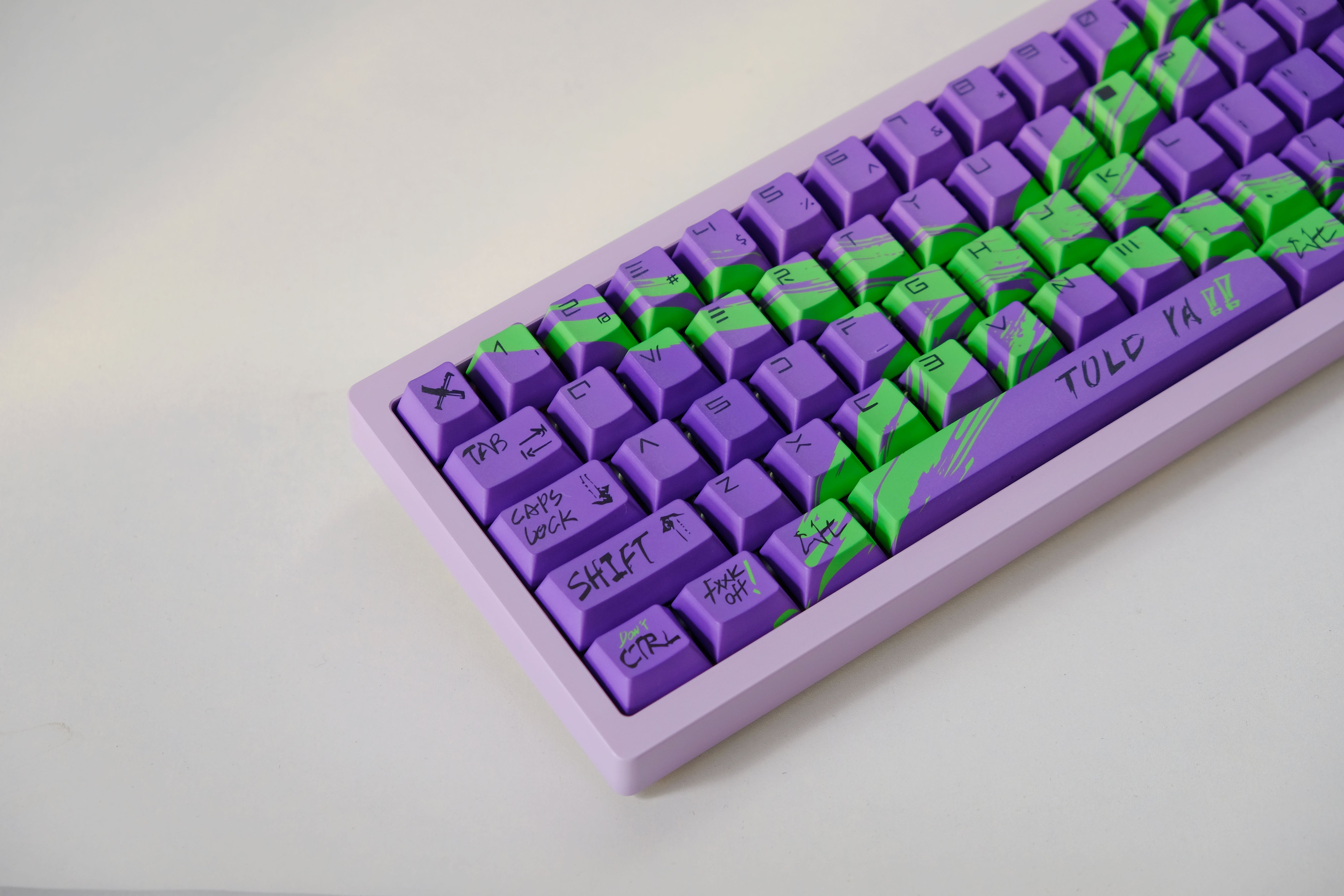 Against invalid Purple Green keycaps