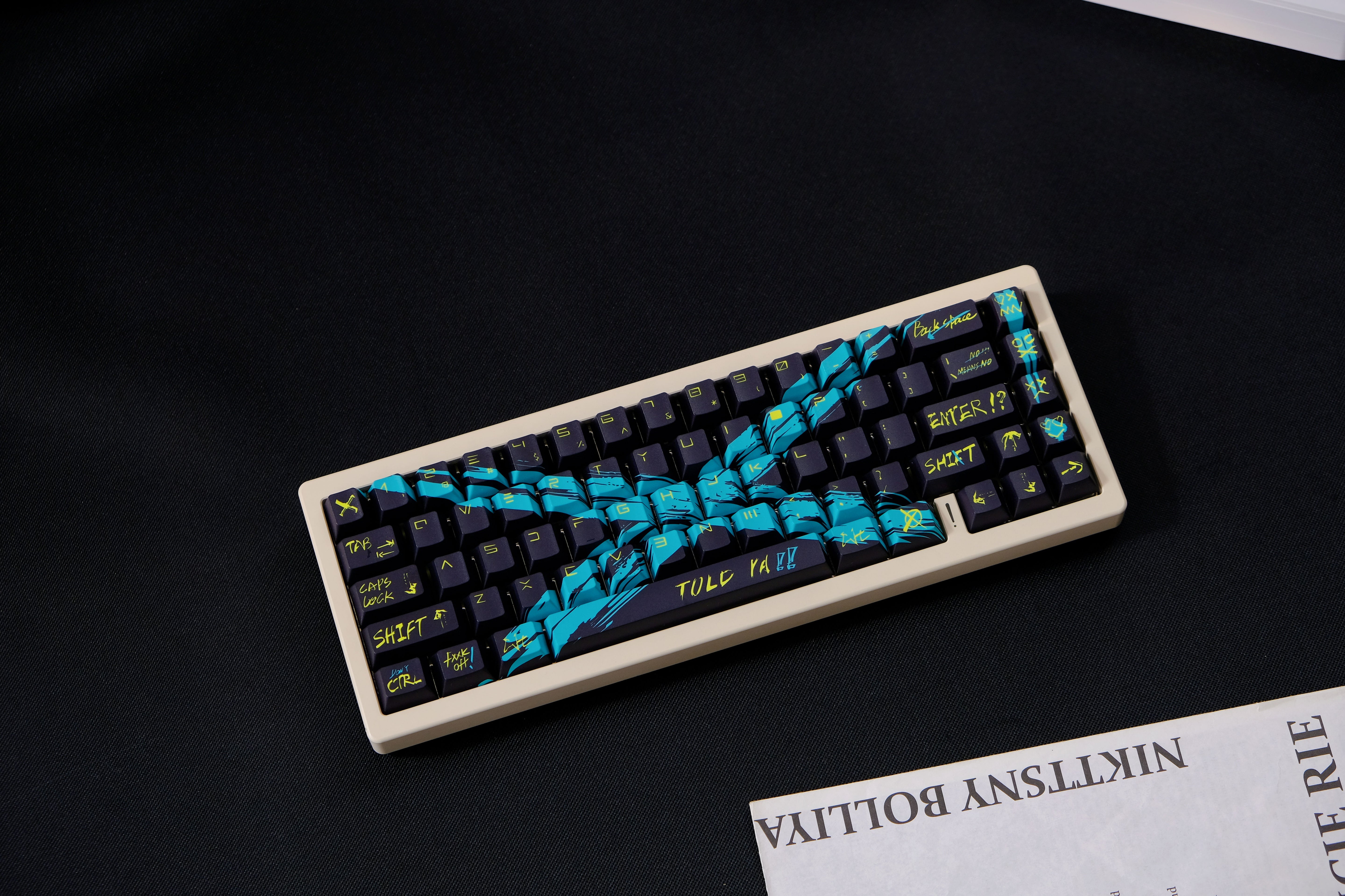Against invalid Black Blue keycaps