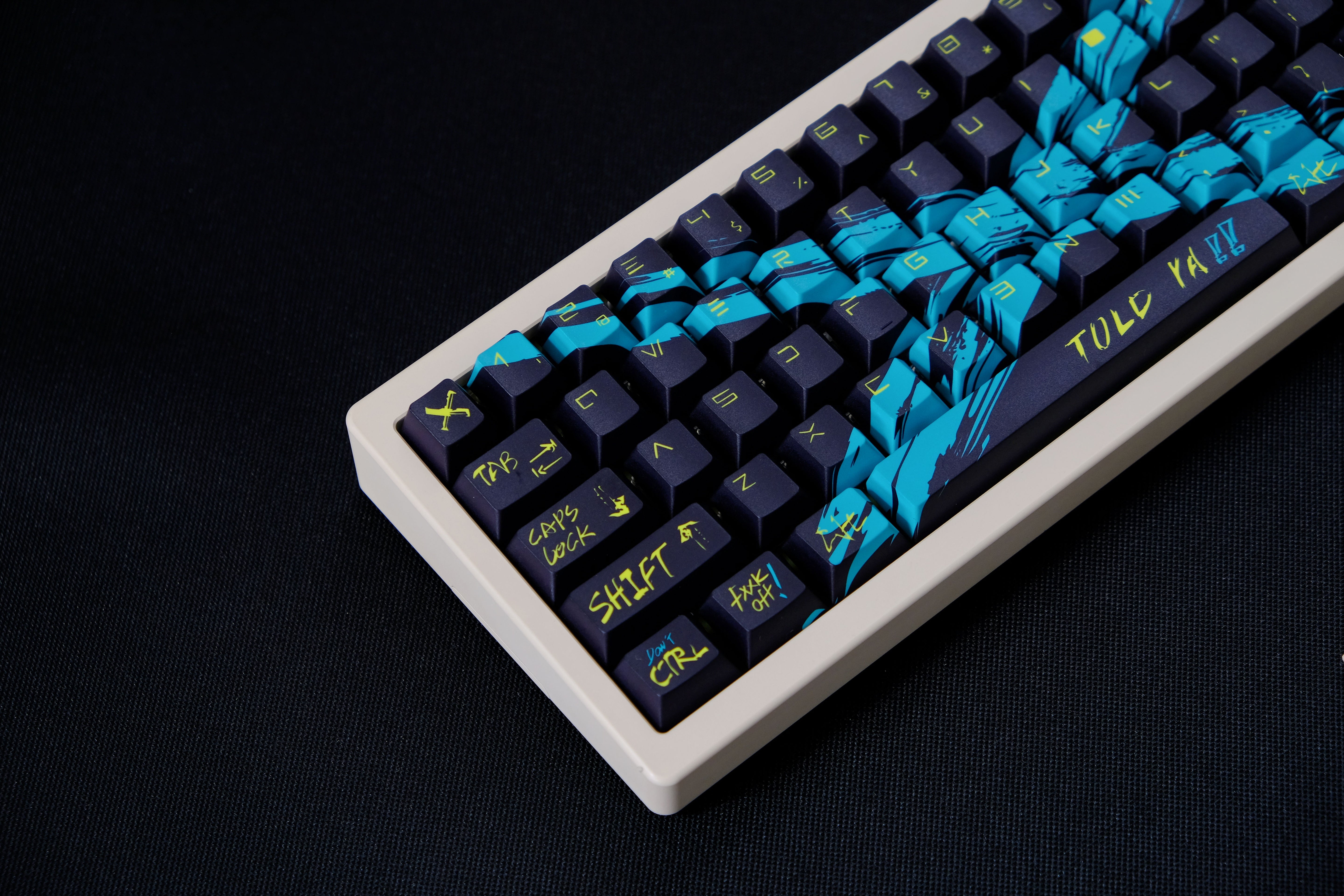Against invalid Black Blue keycaps
