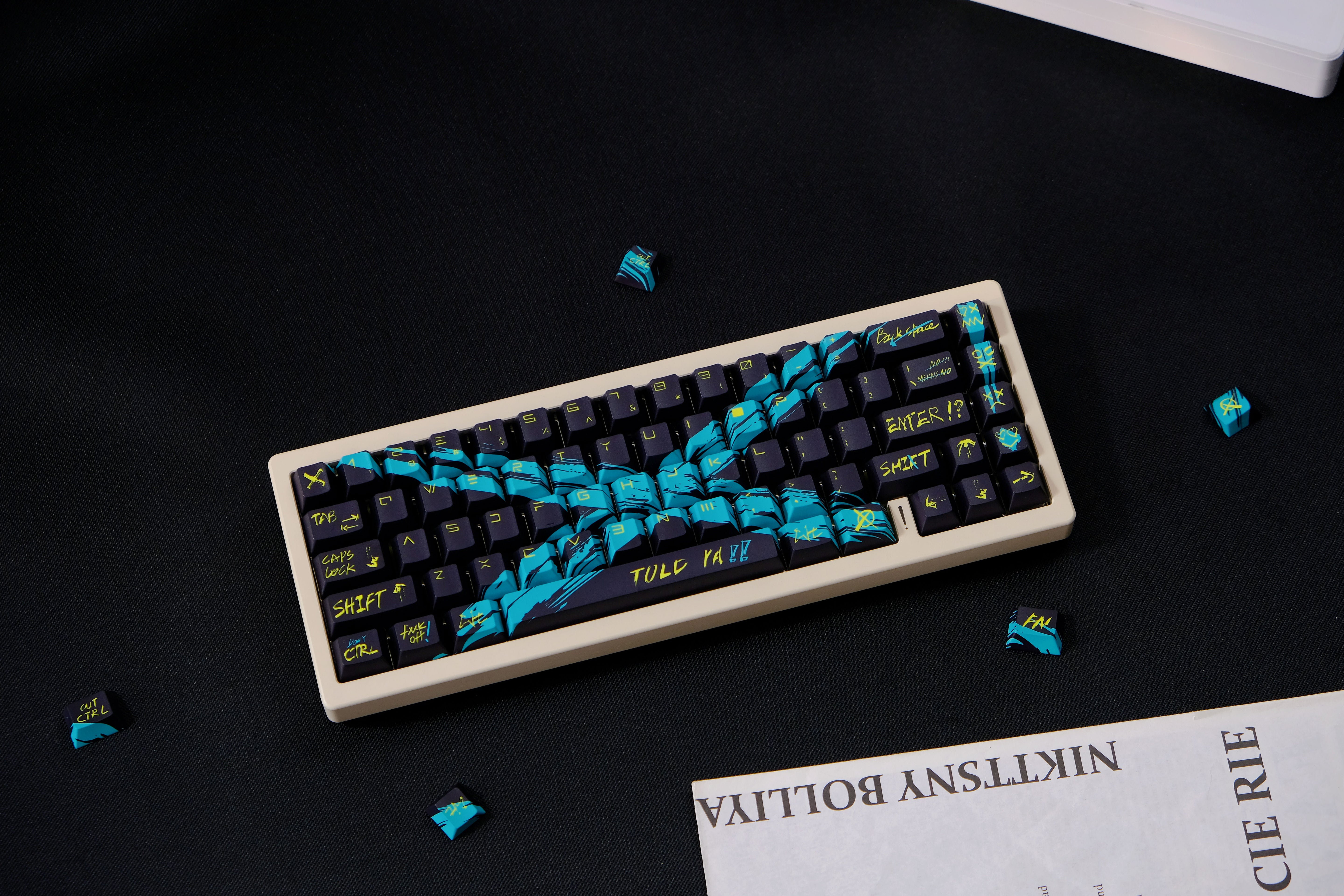 Against invalid Black Blue keycaps