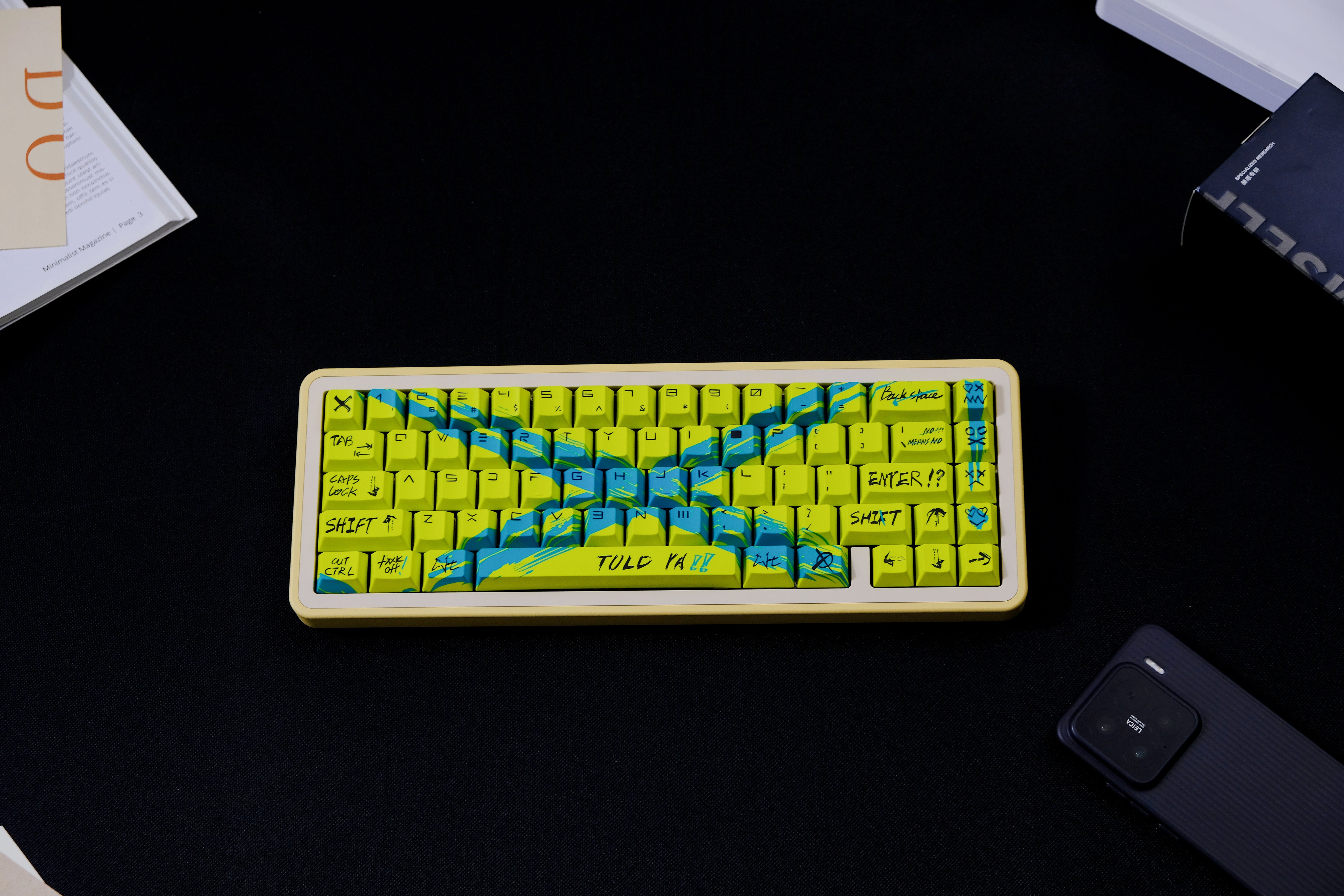 Against invalid Yellow Blue keycaps