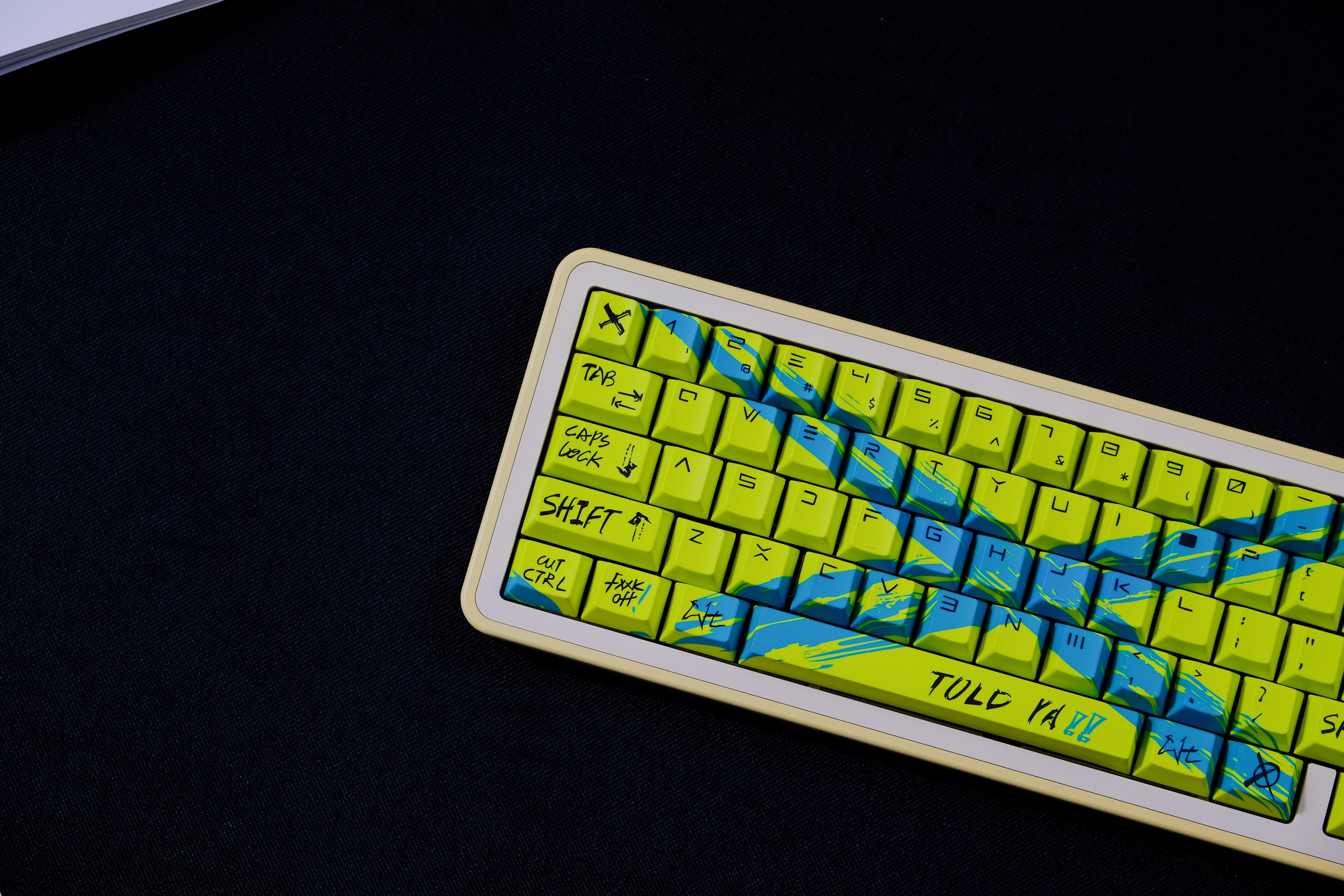 Against invalid Yellow Blue keycaps