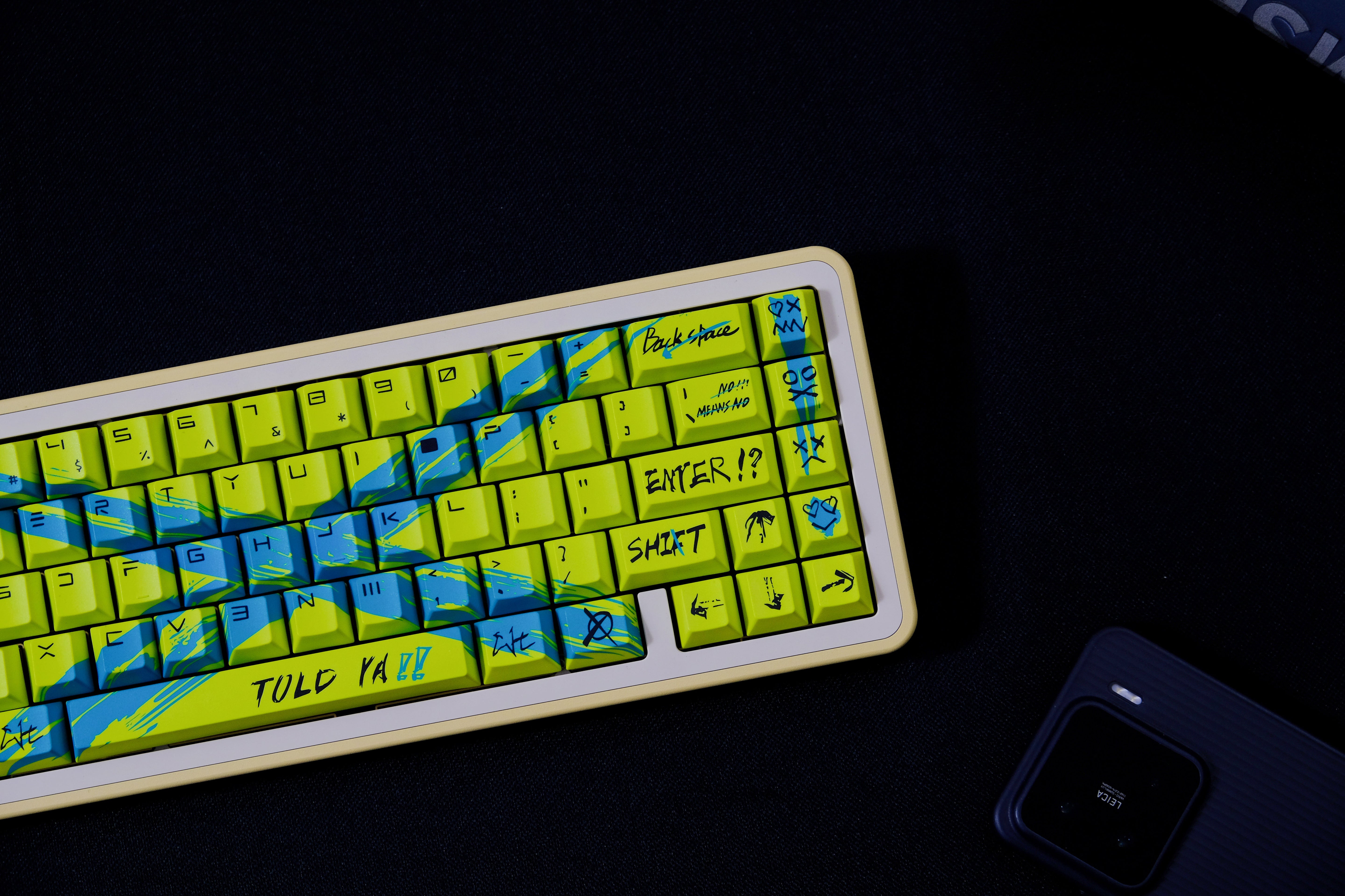 Against invalid Yellow Blue keycaps