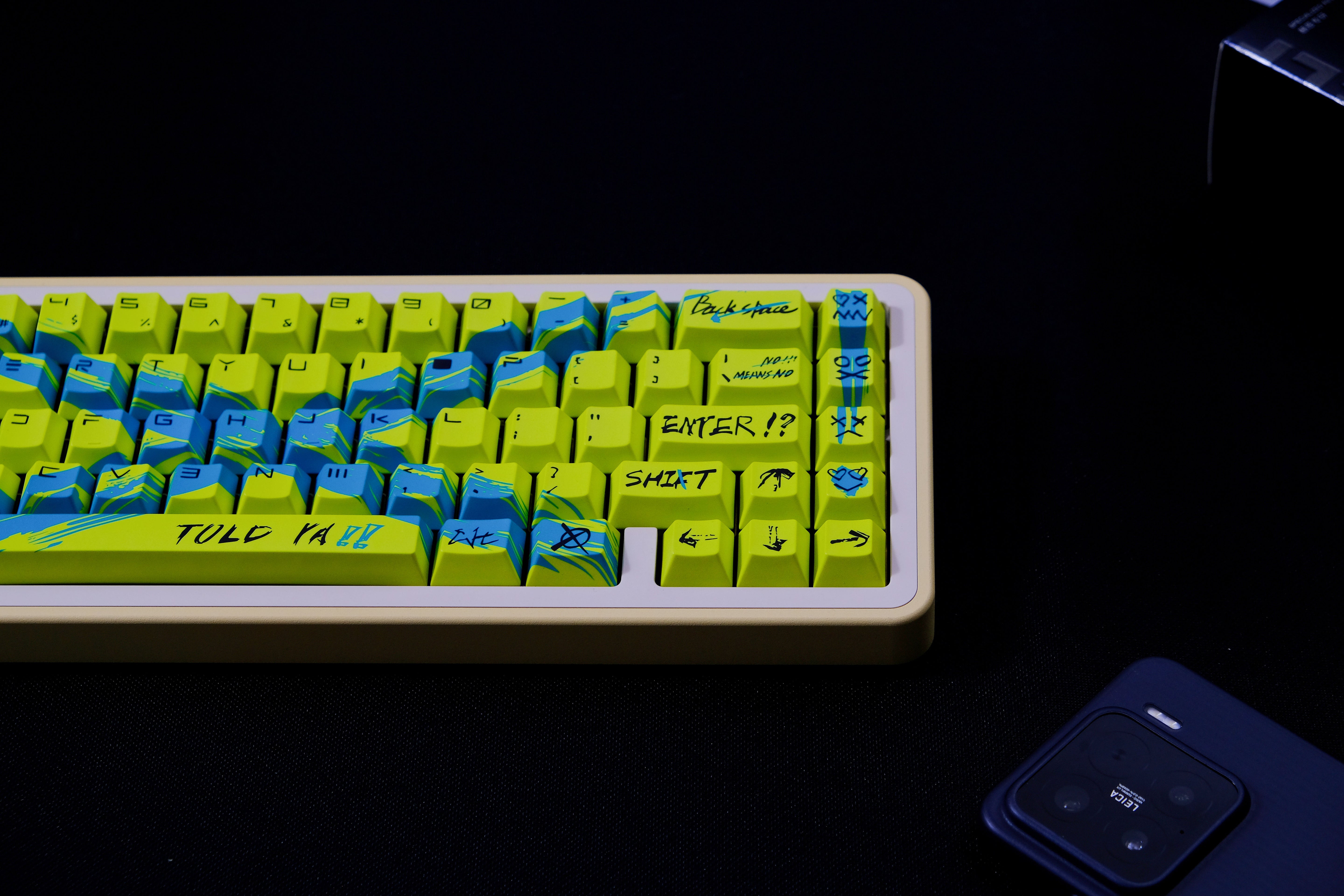 Against invalid Yellow Blue keycaps