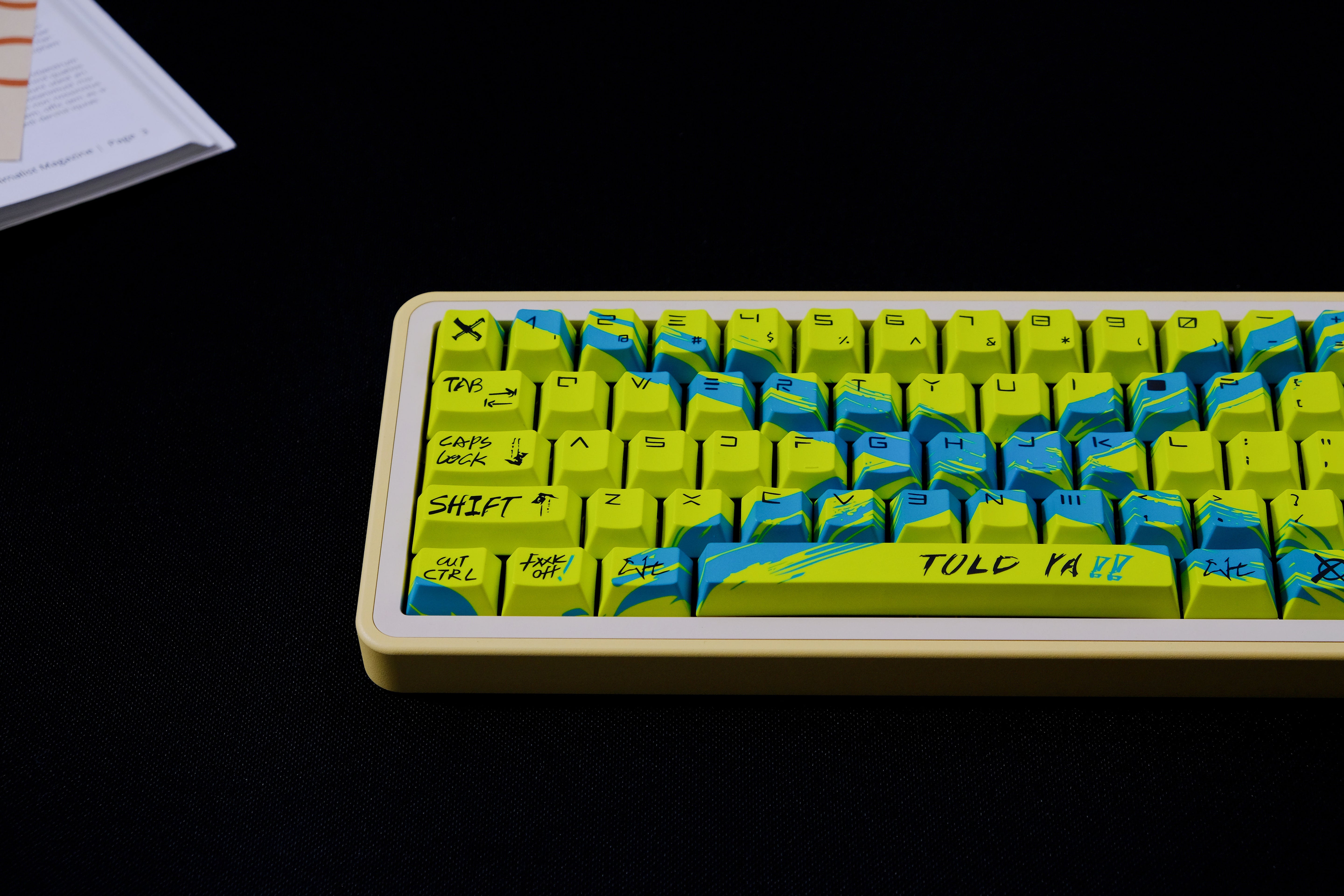 Against invalid Yellow Blue keycaps
