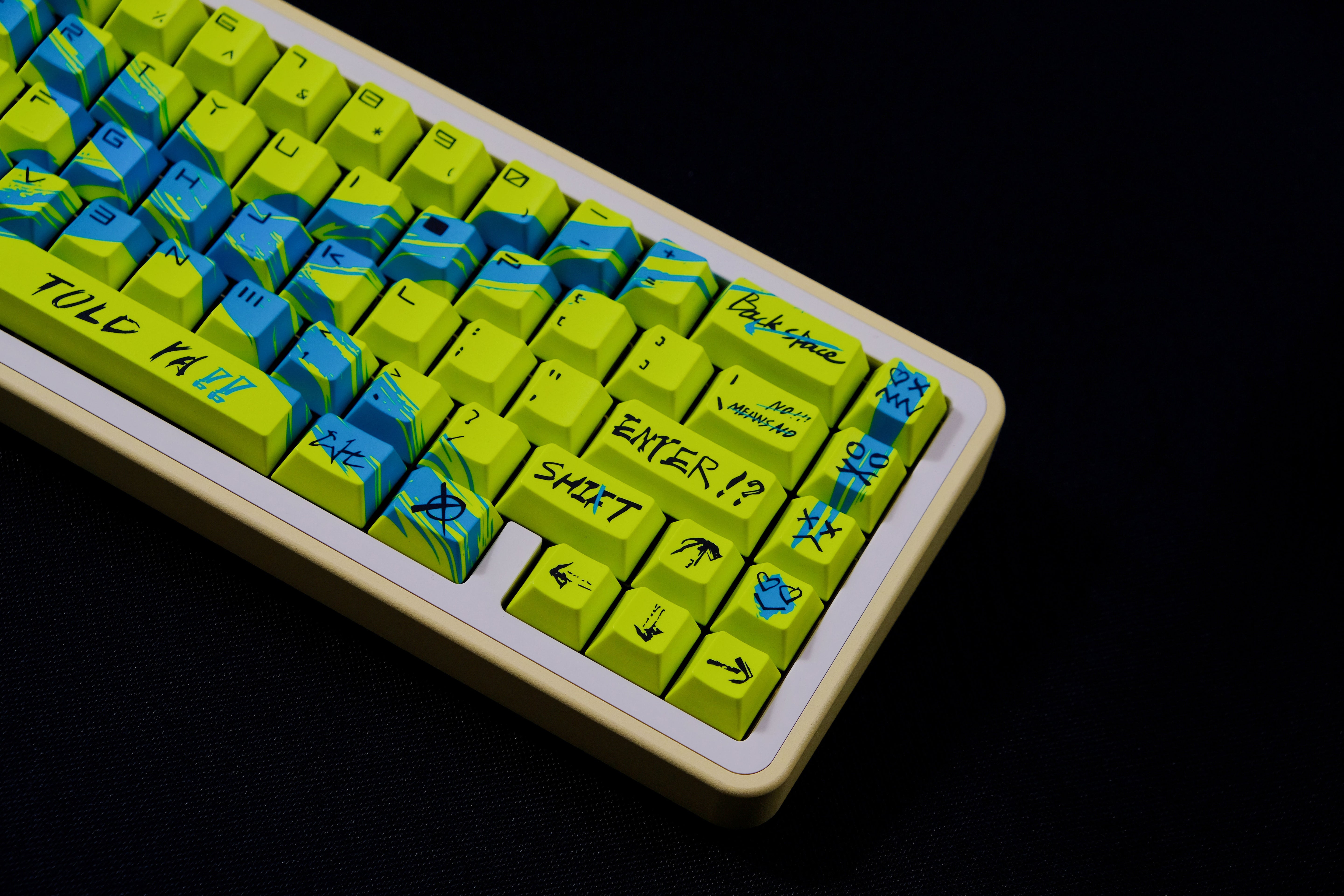 Against invalid Yellow Blue keycaps