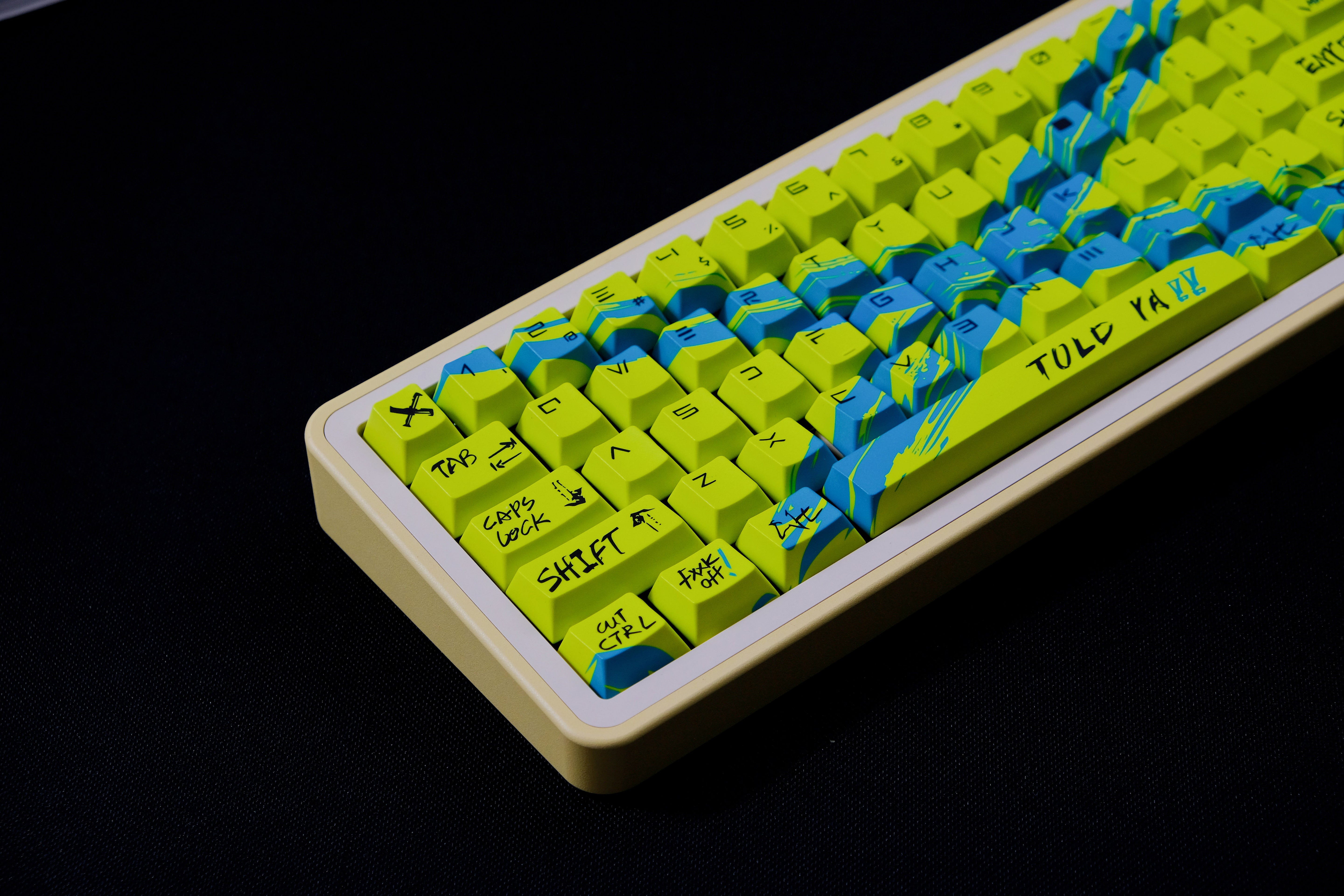 Against invalid Yellow Blue keycaps