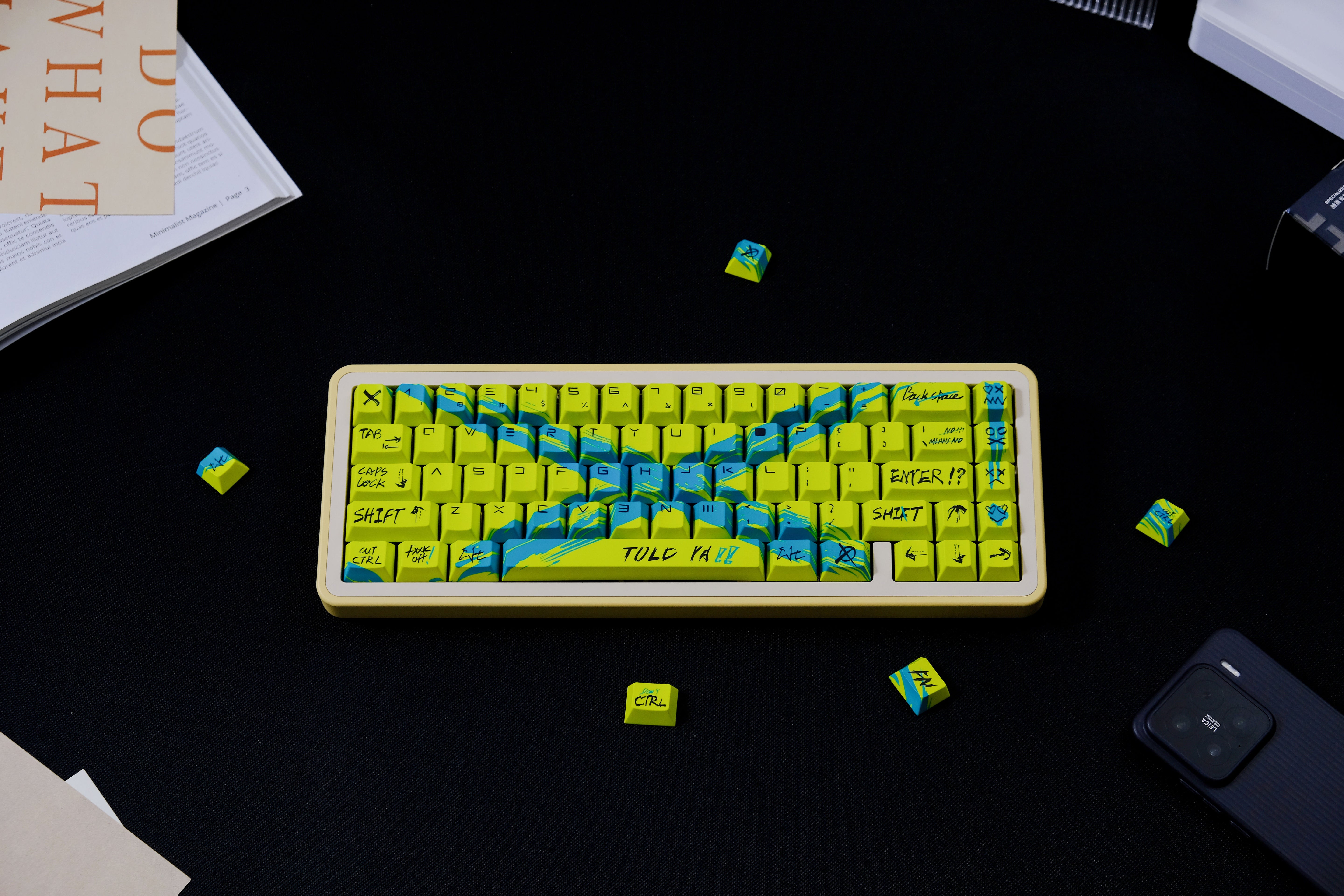 Against invalid Yellow Blue keycaps