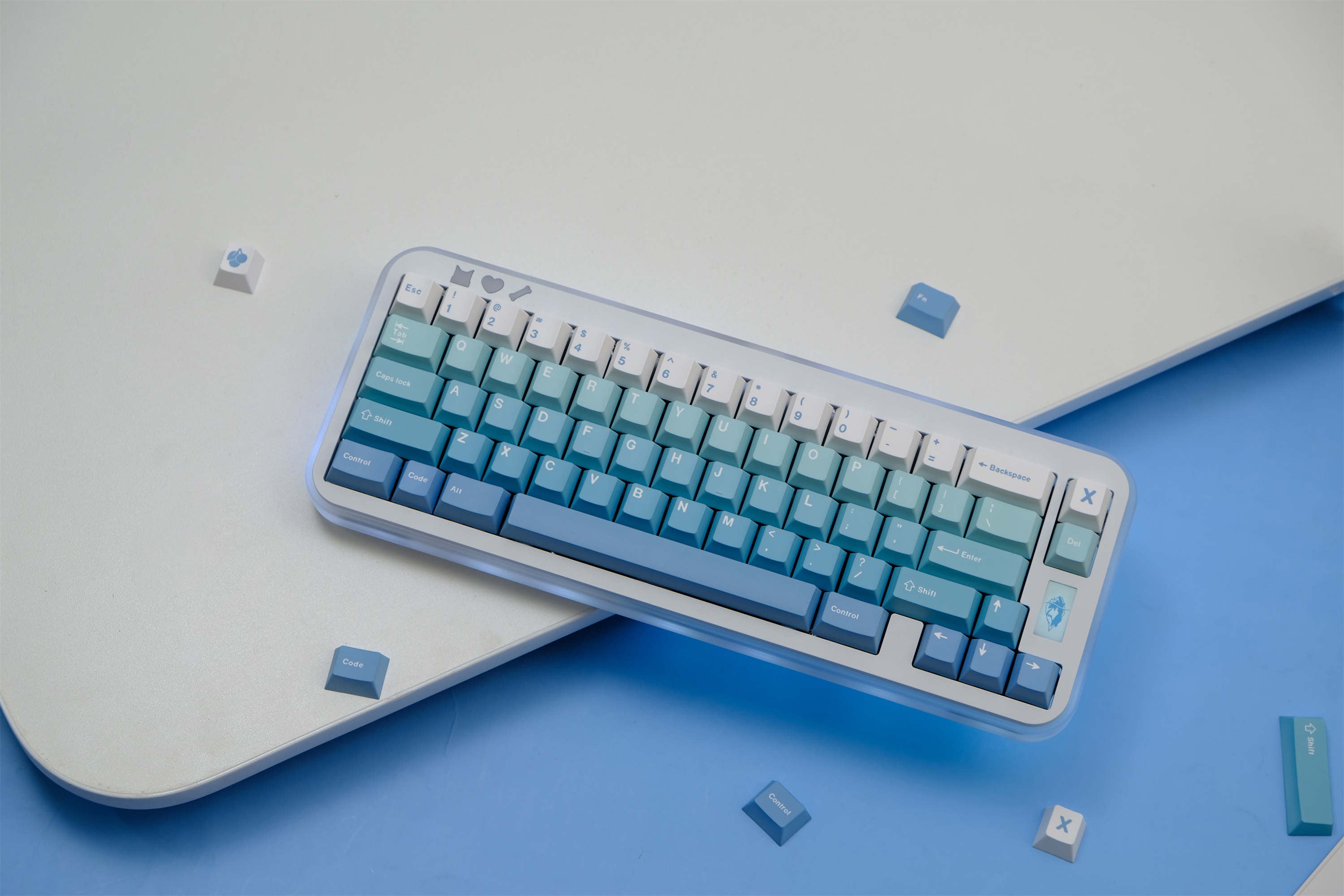 Snow Gradient keycaps