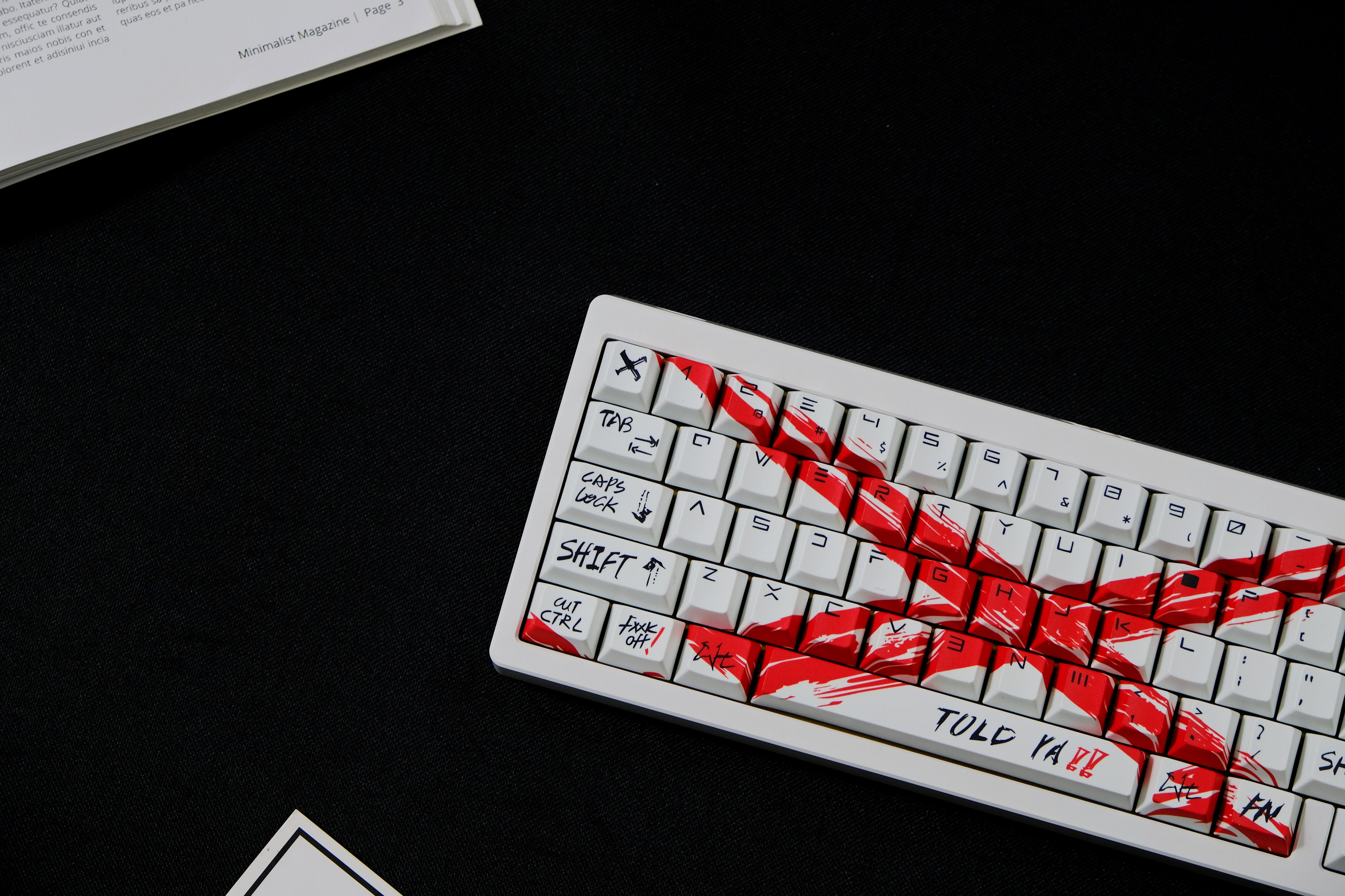 Against invalid White keycaps