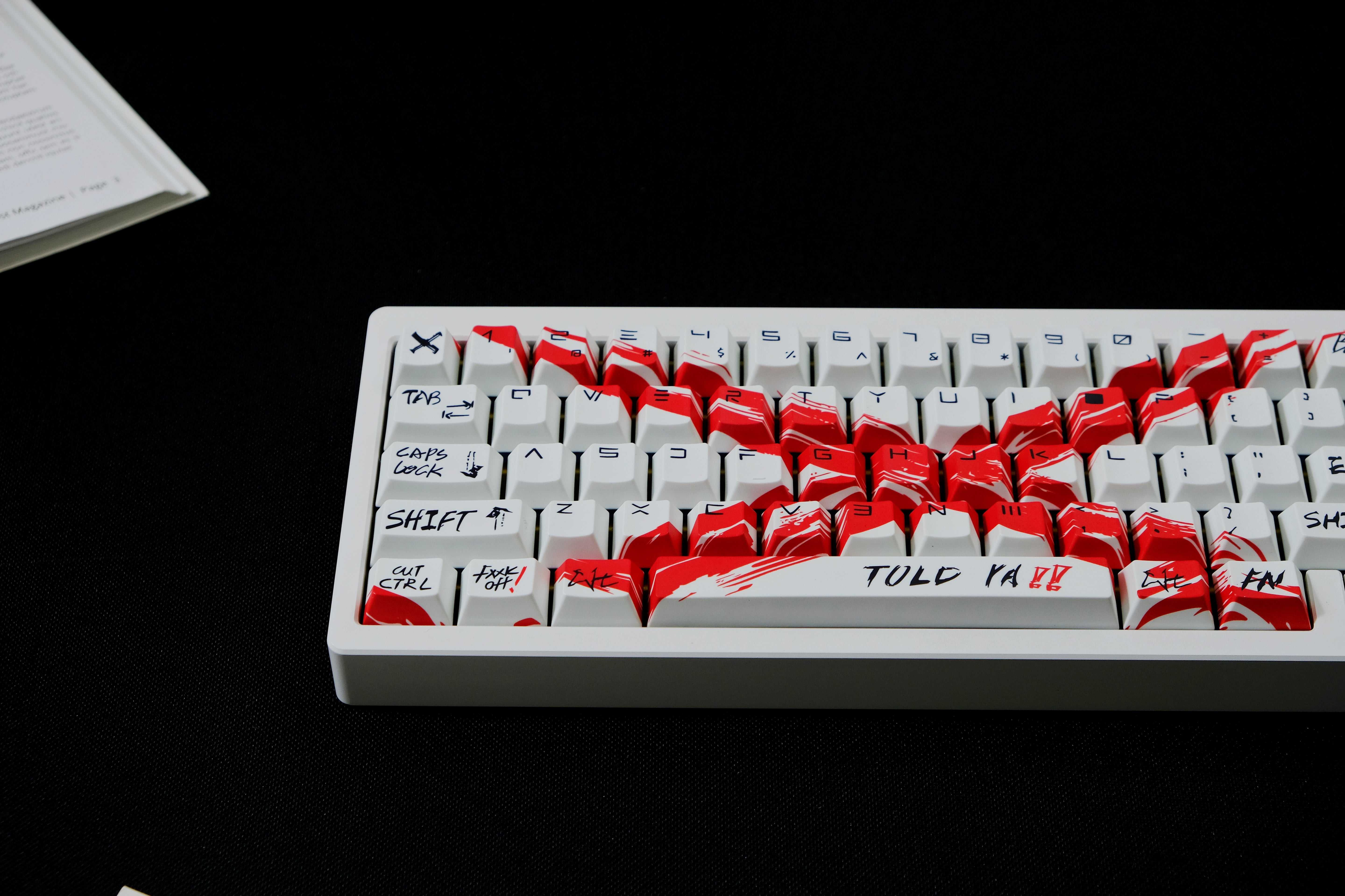 Against invalid White keycaps
