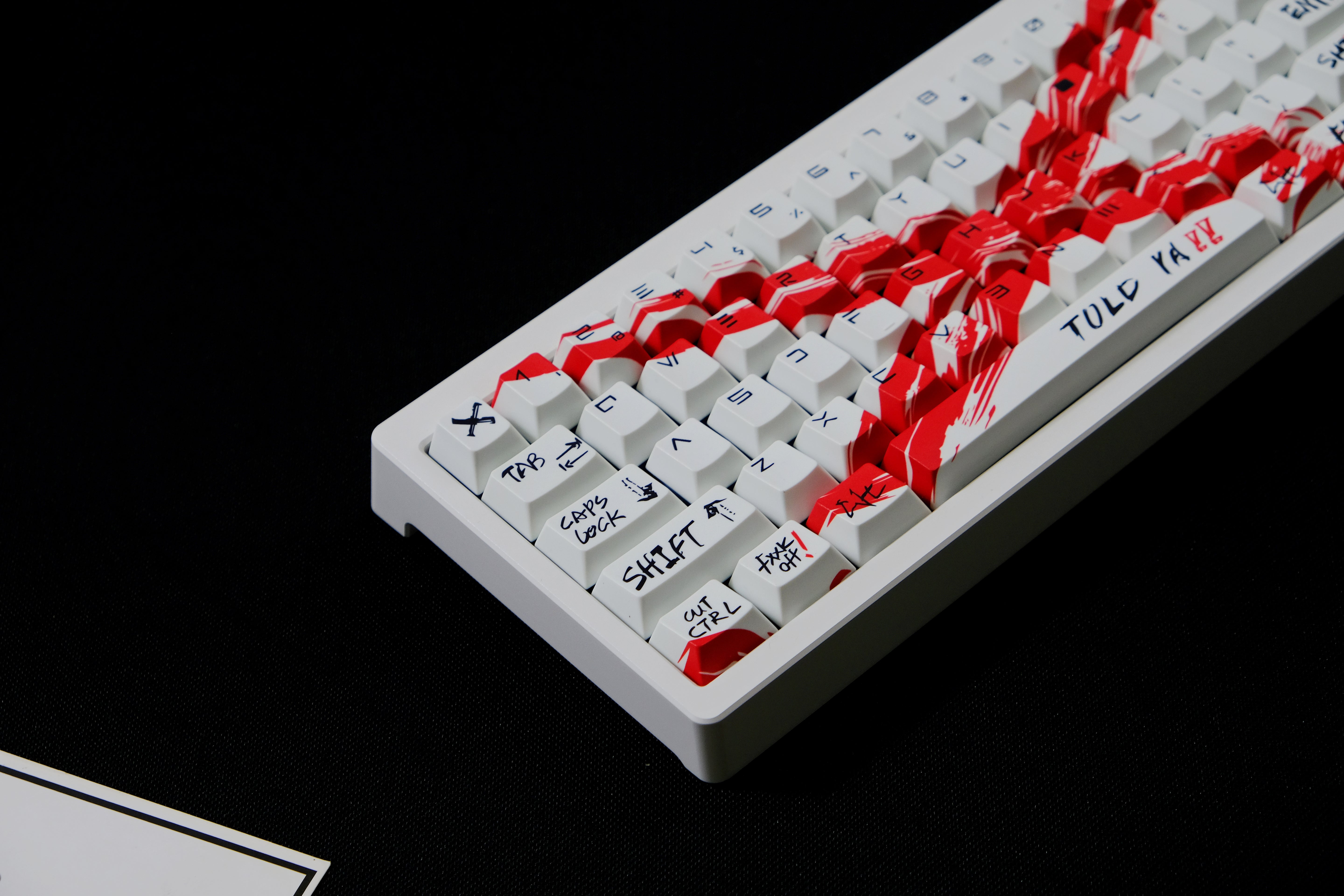 Against invalid White keycaps