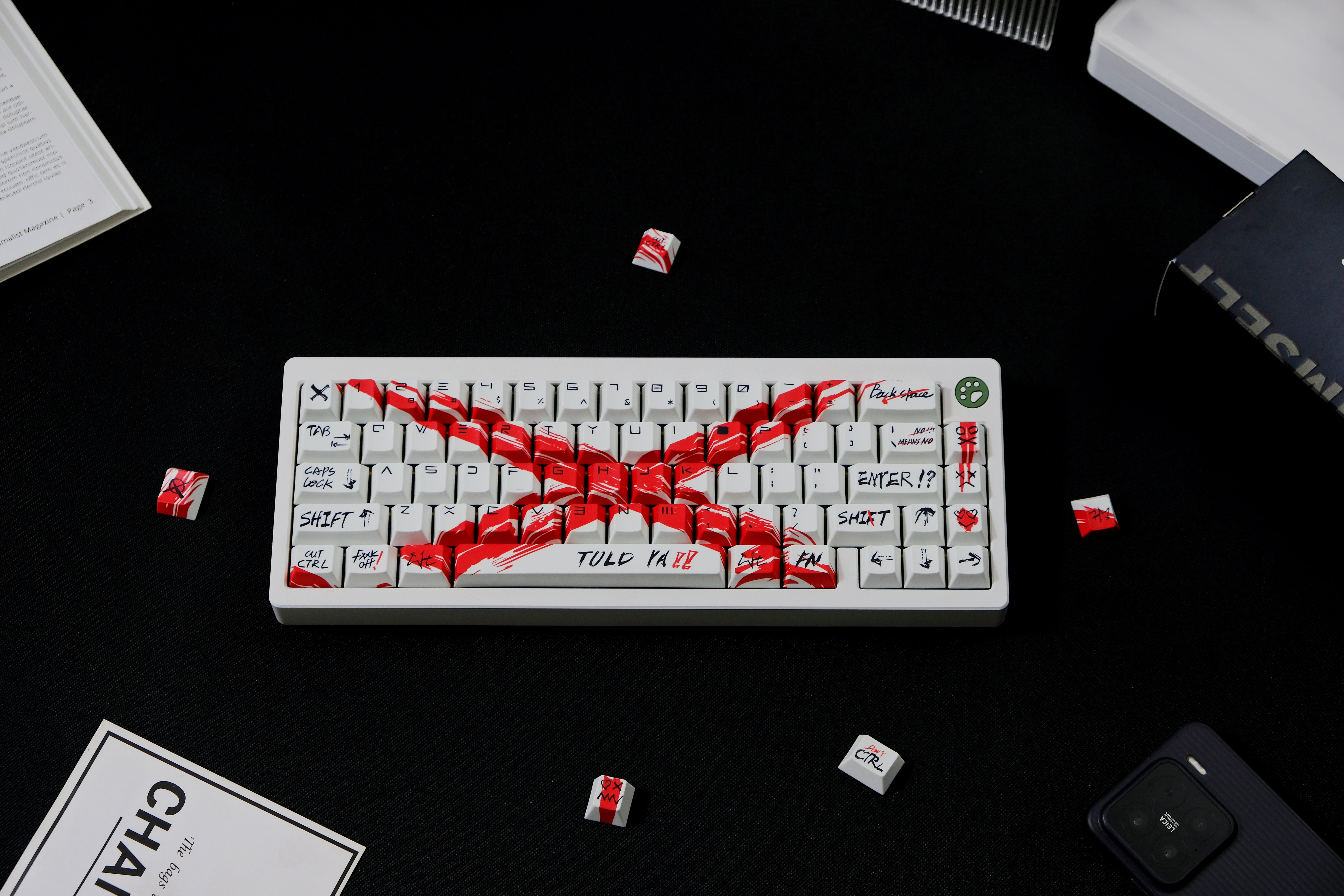 Against invalid White keycaps