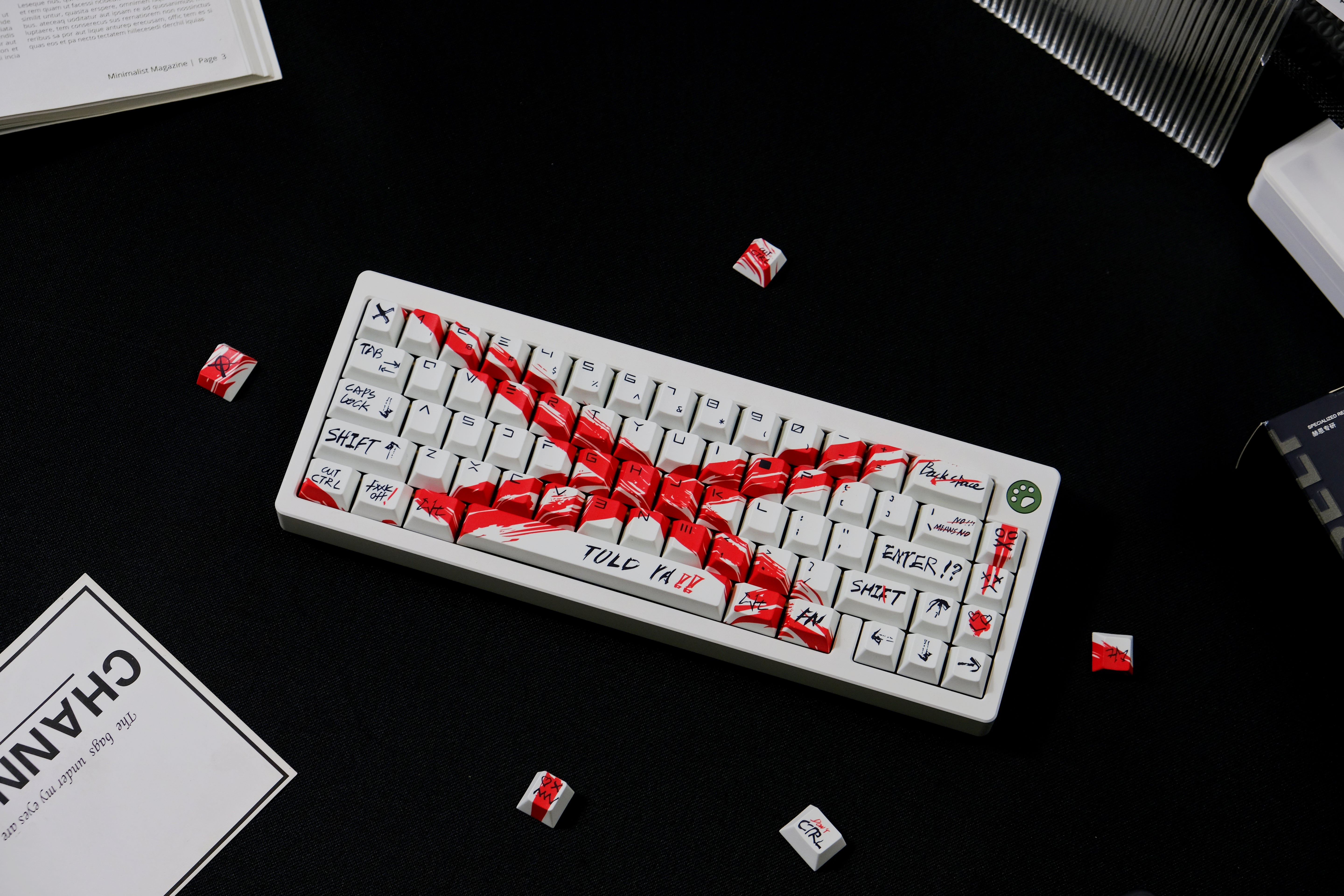 Against invalid White keycaps