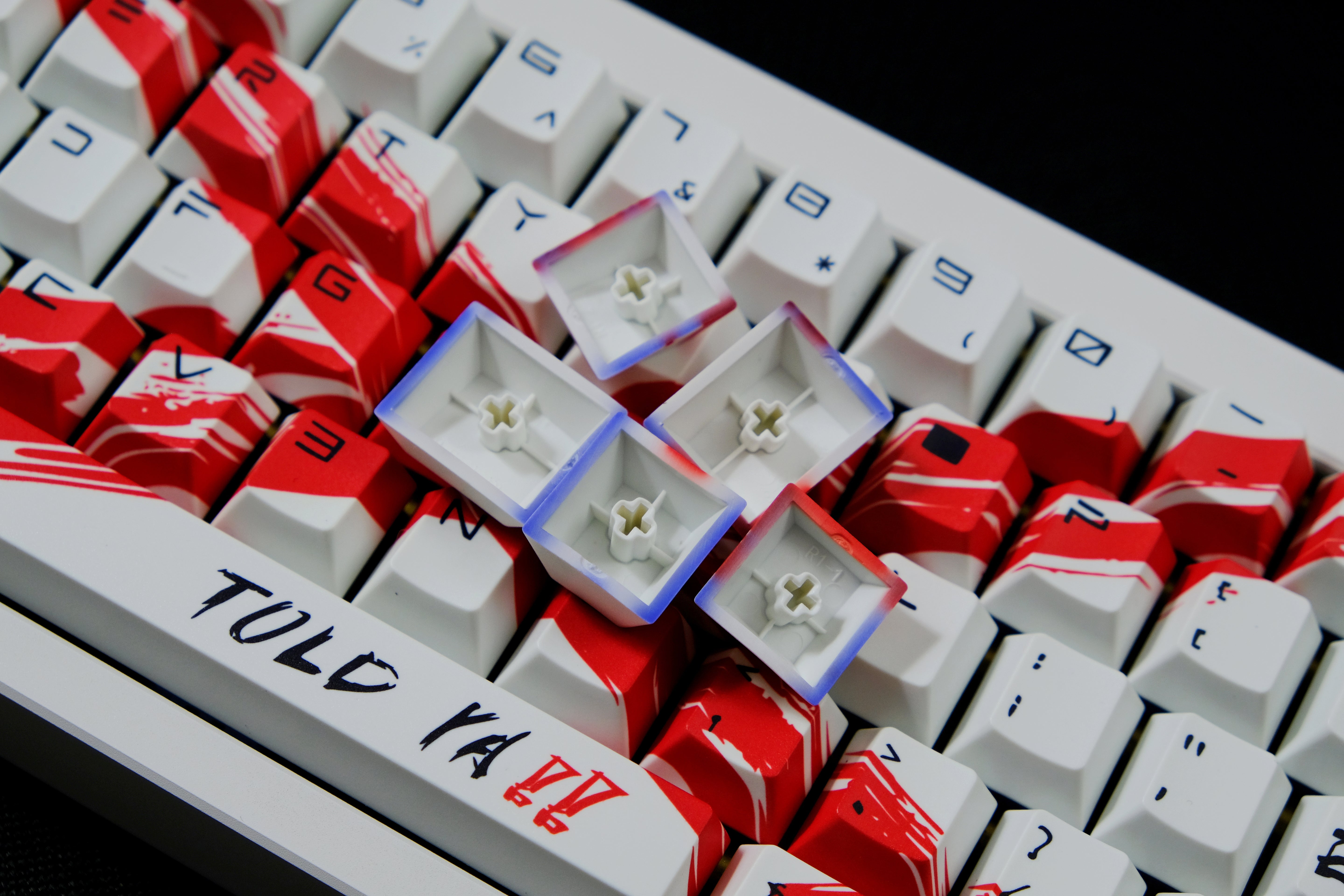 Against invalid White keycaps
