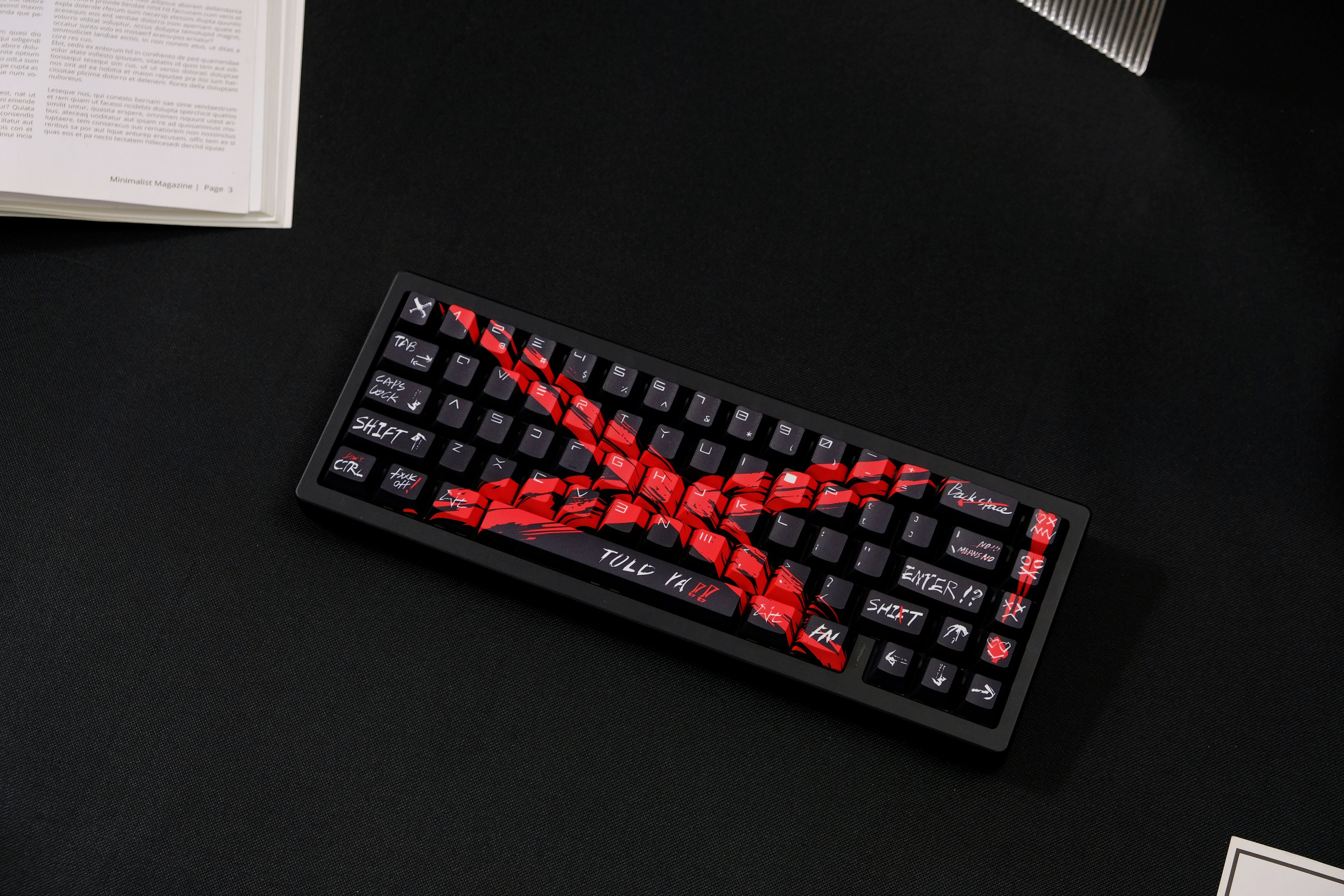Against invalid Black Red keycaps