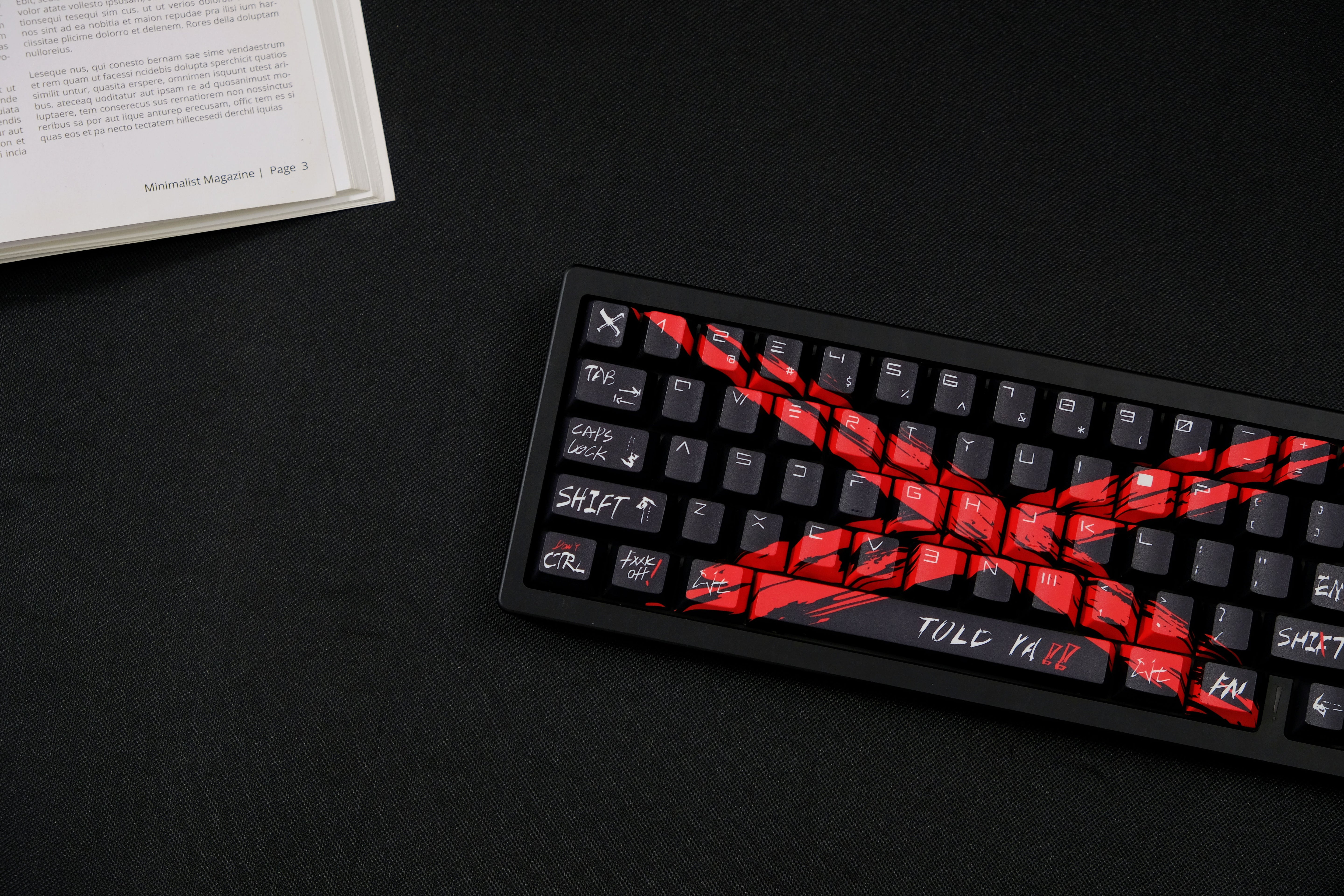 Against invalid Black Red keycaps