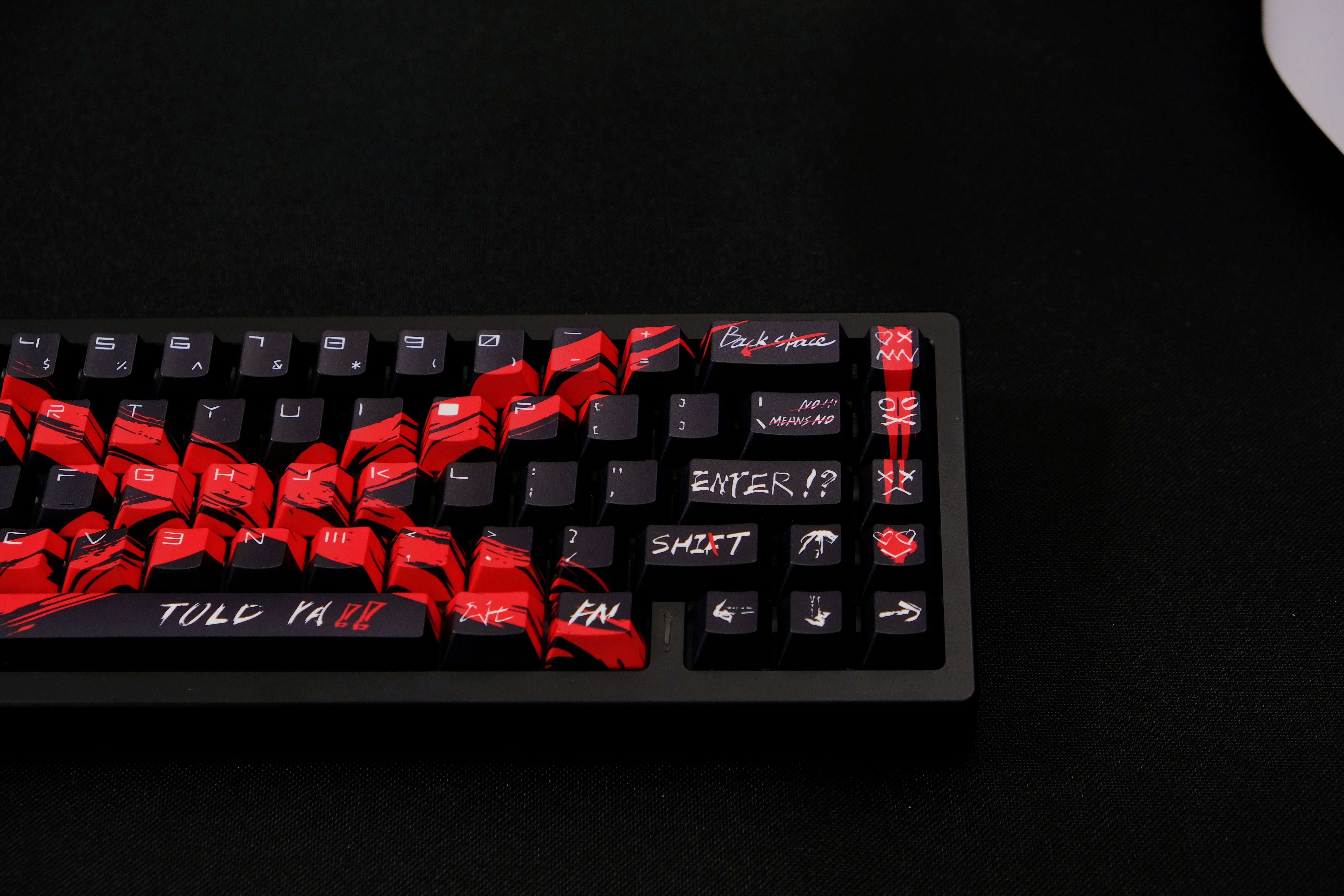 Against invalid Black Red keycaps