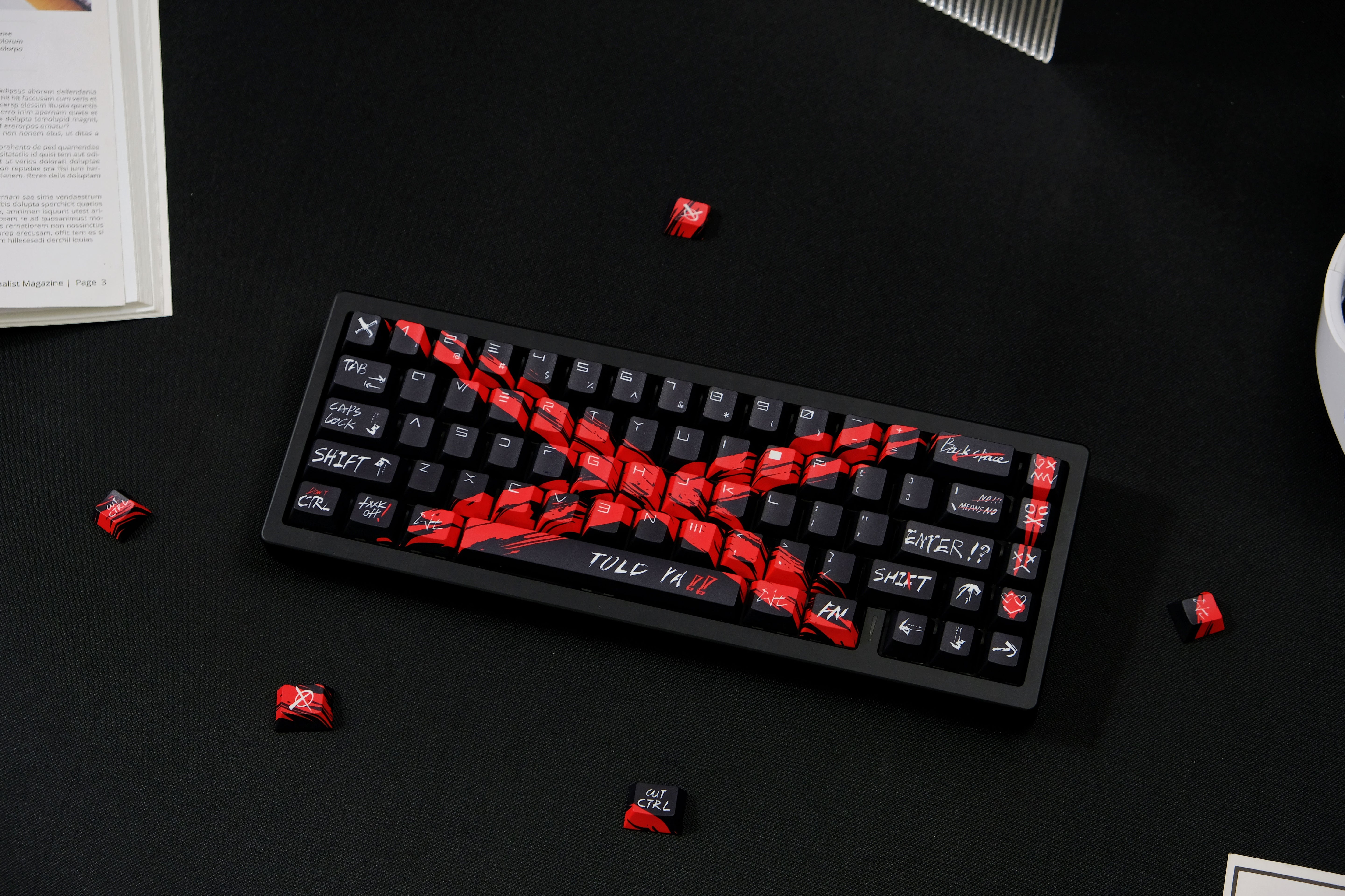 Against invalid Black Red keycaps