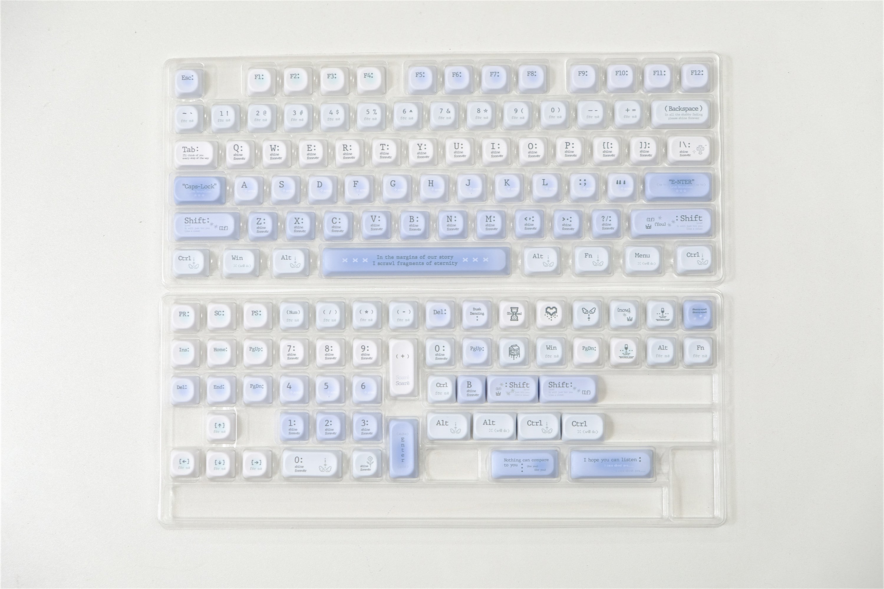 Tipsy Romantic Blue keycaps