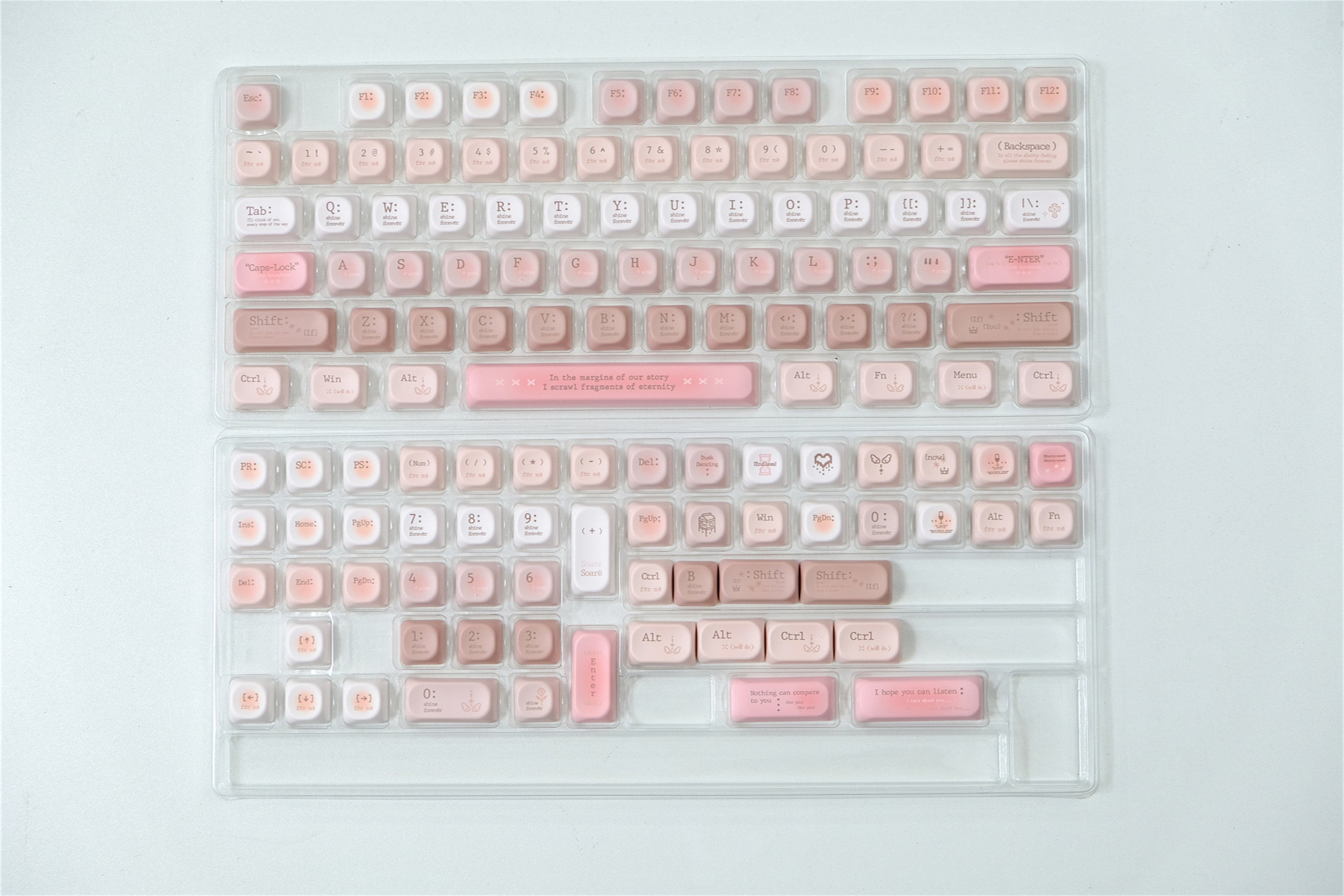 Tipsy Romantic Pink keycaps