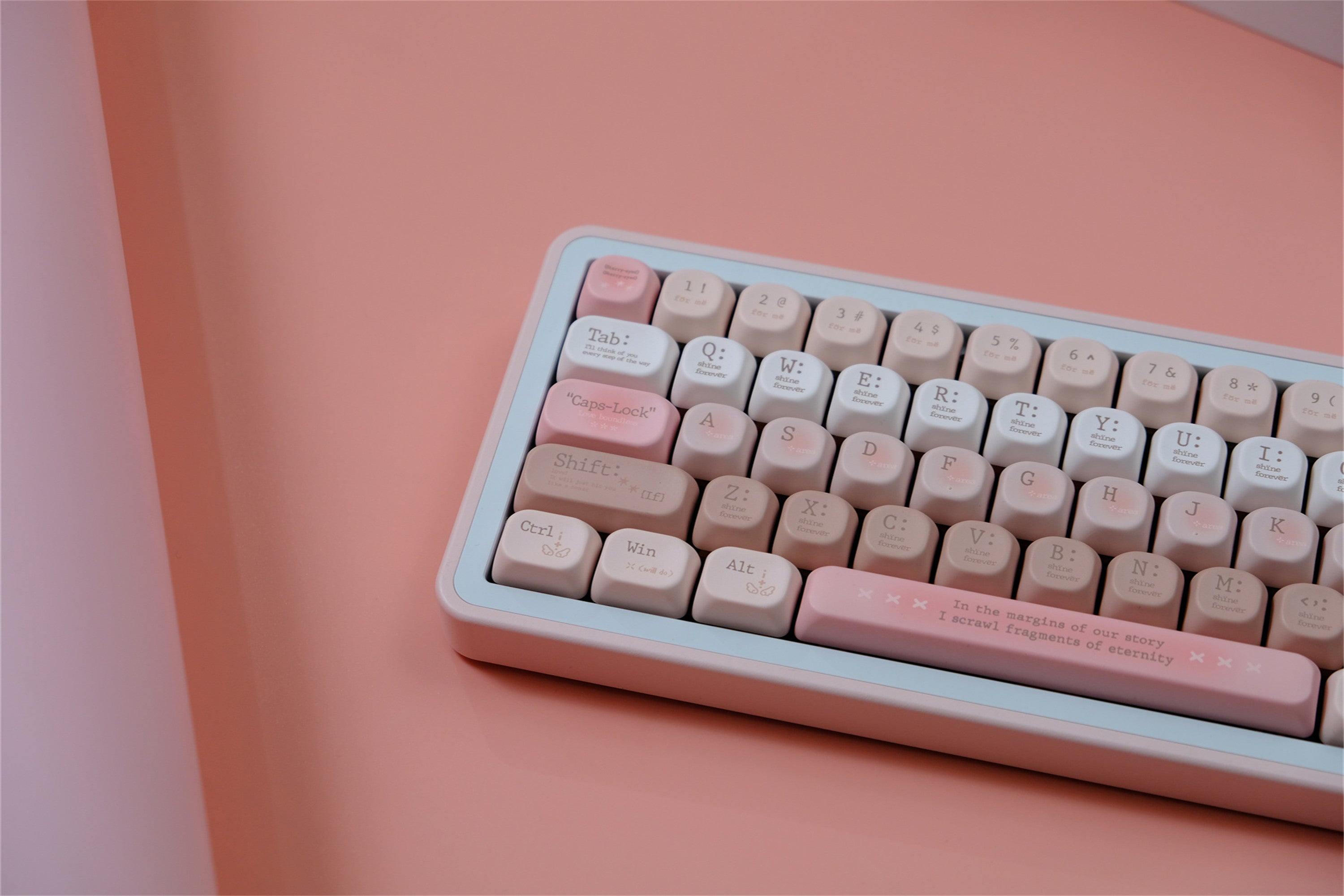 Tipsy Romantic Pink keycaps