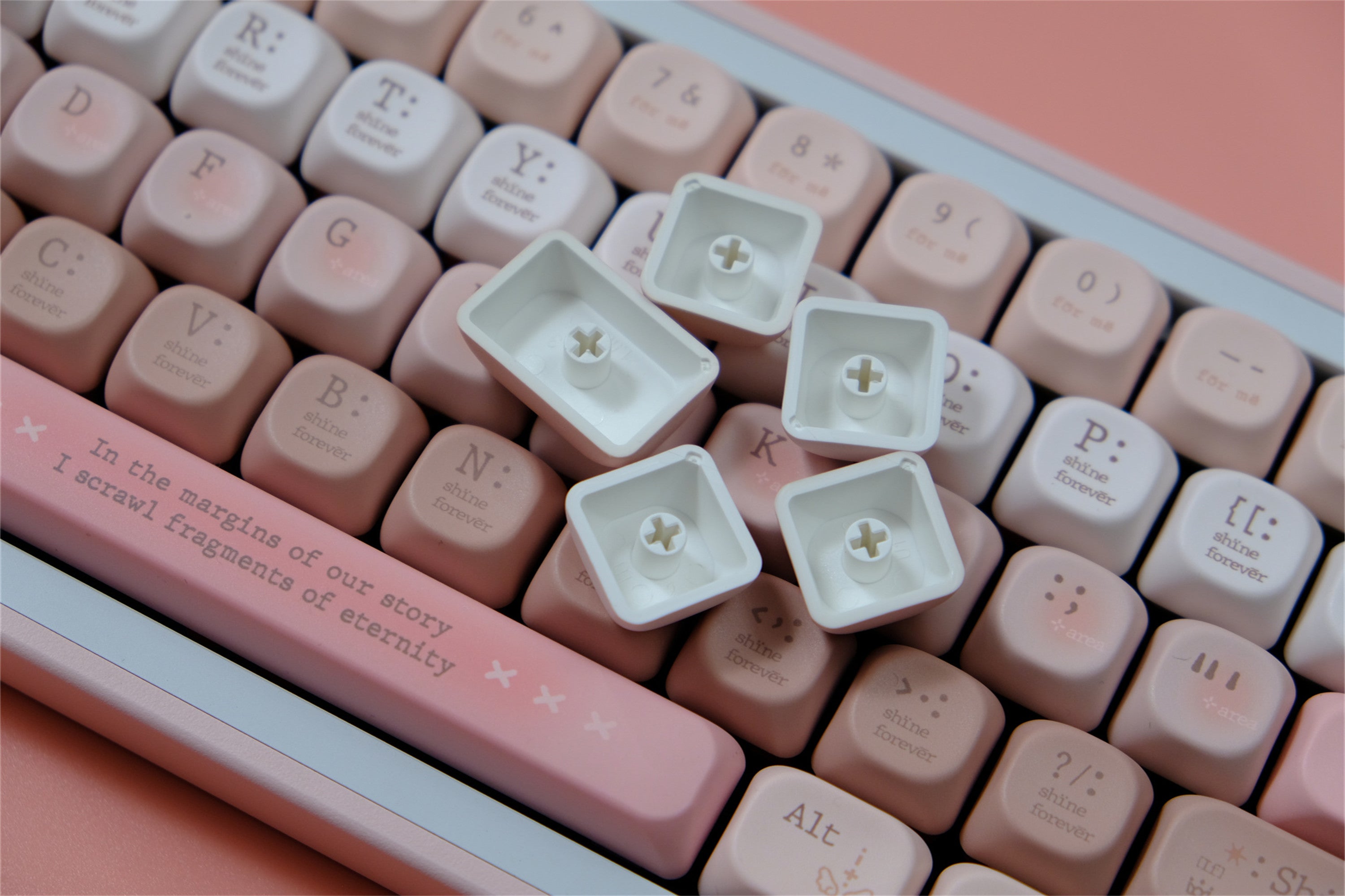 Tipsy Romantic Pink keycaps