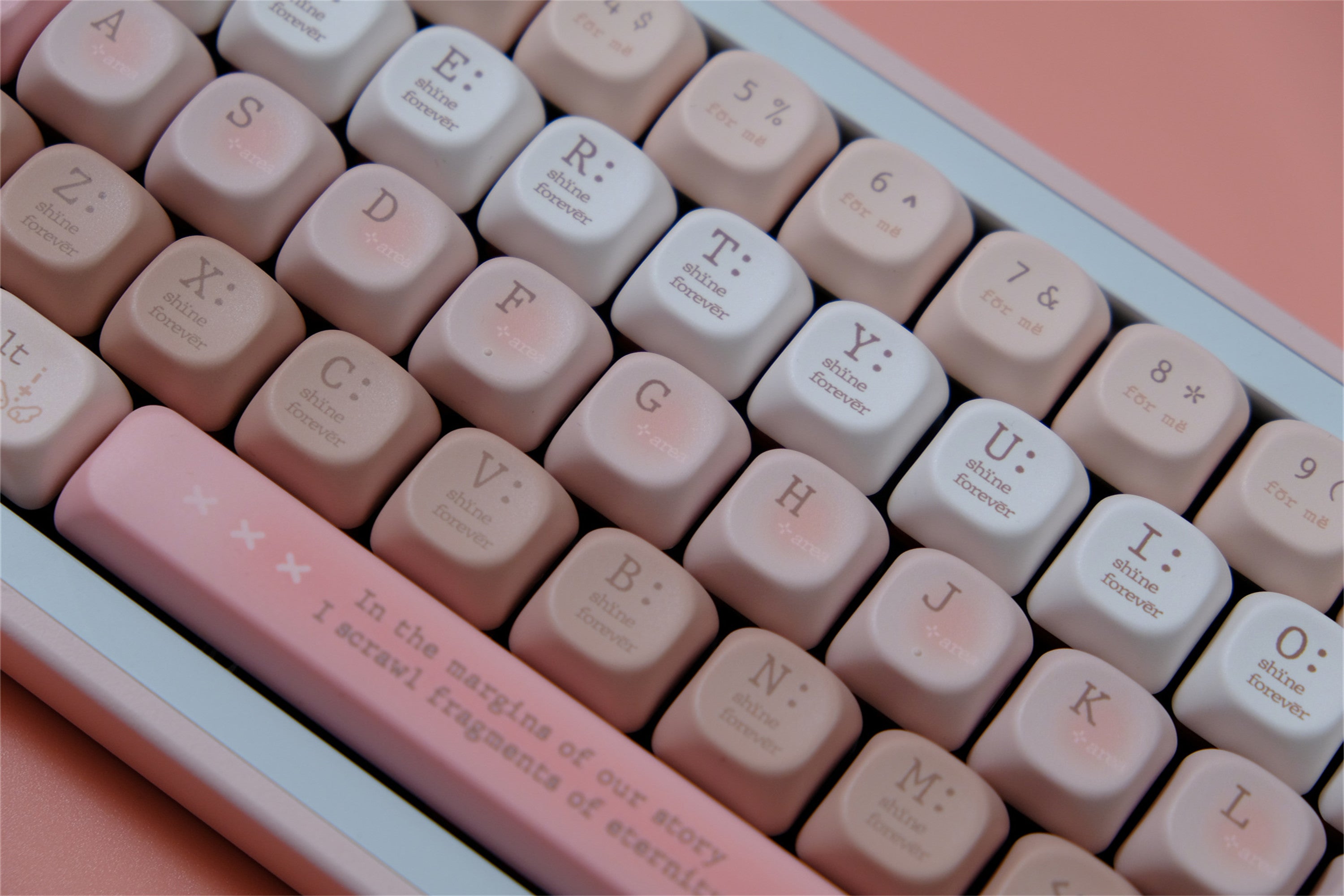 Tipsy Romantic Pink keycaps