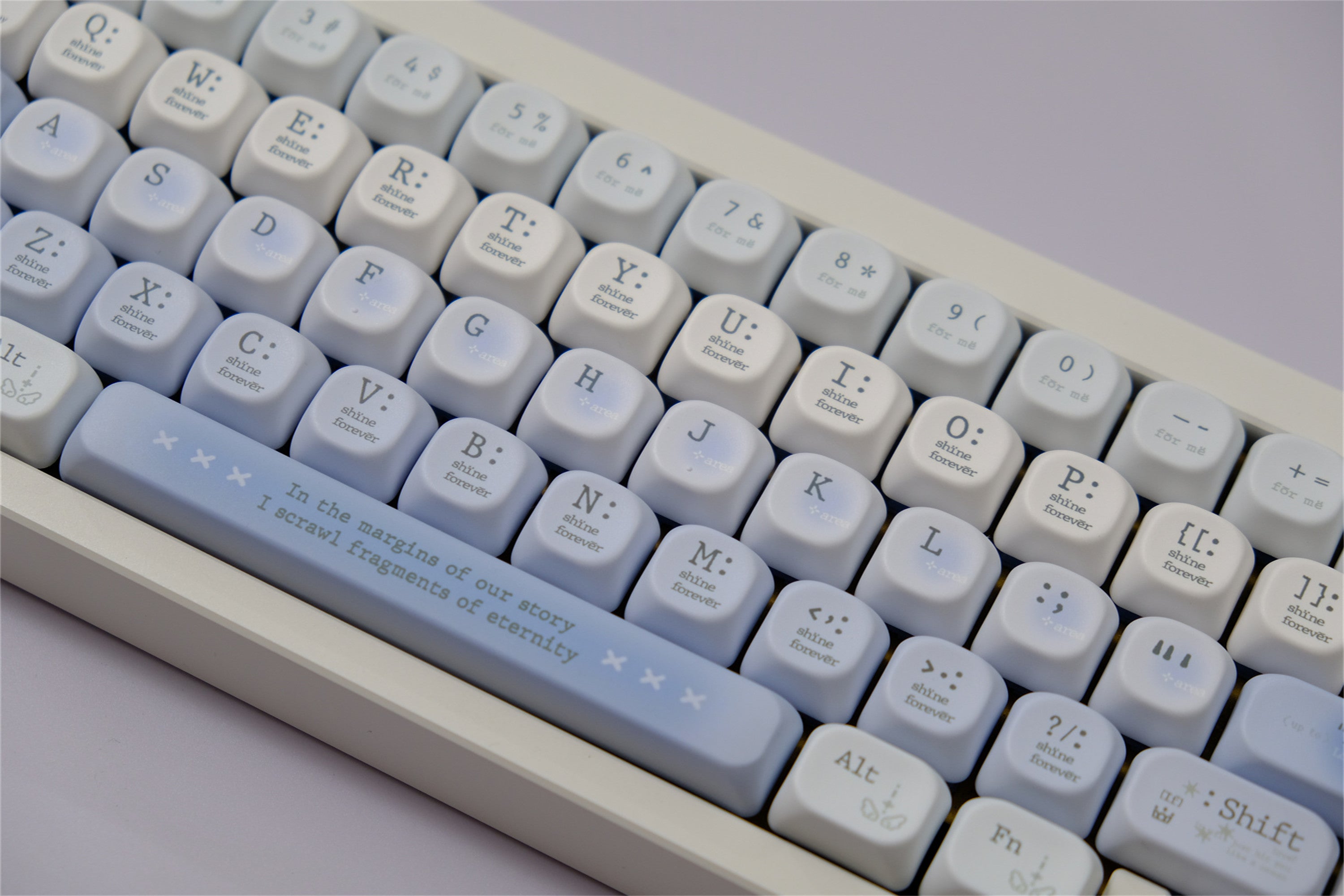 Tipsy Romantic Blue keycaps