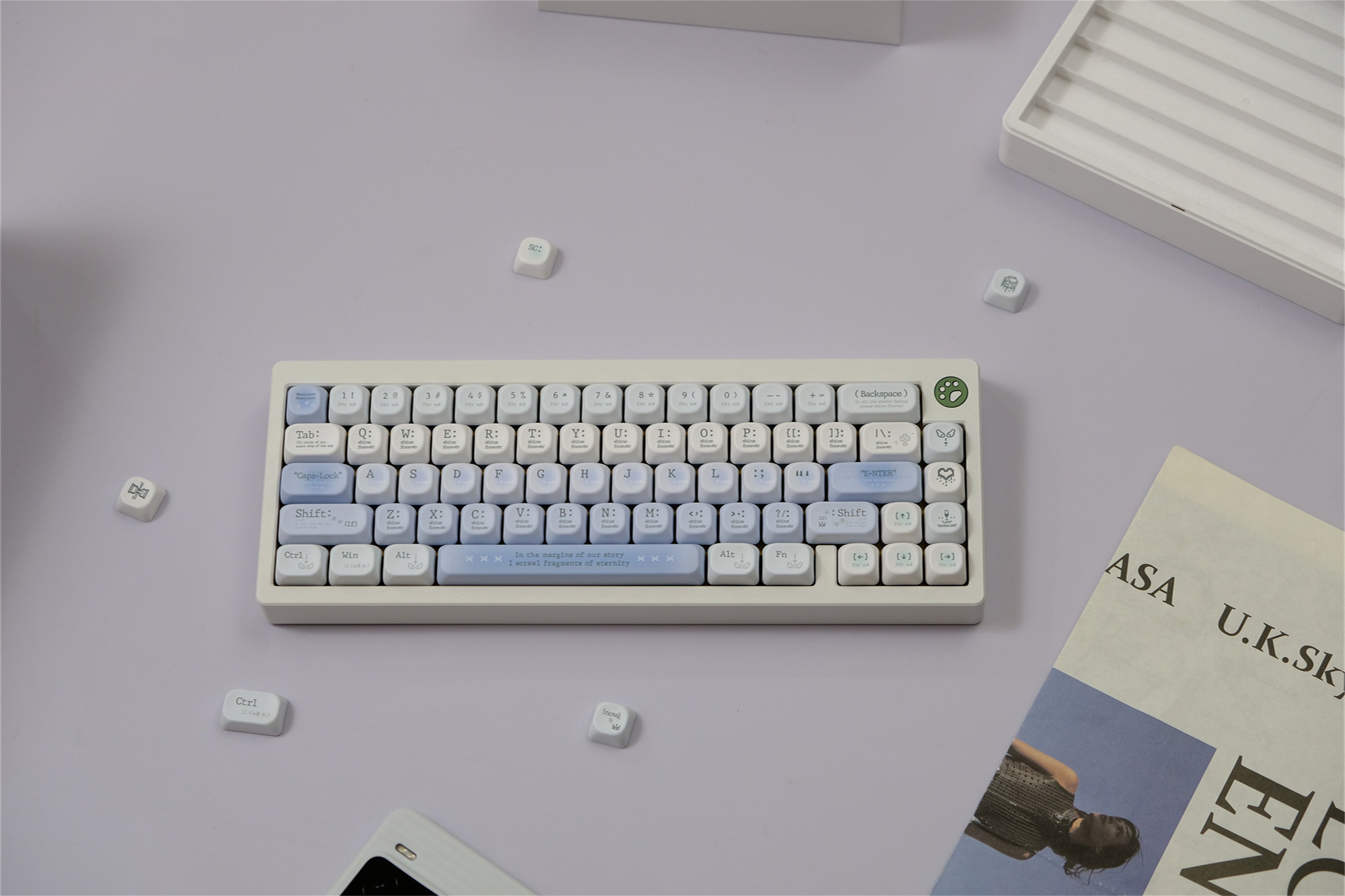 Tipsy Romantic Blue keycaps