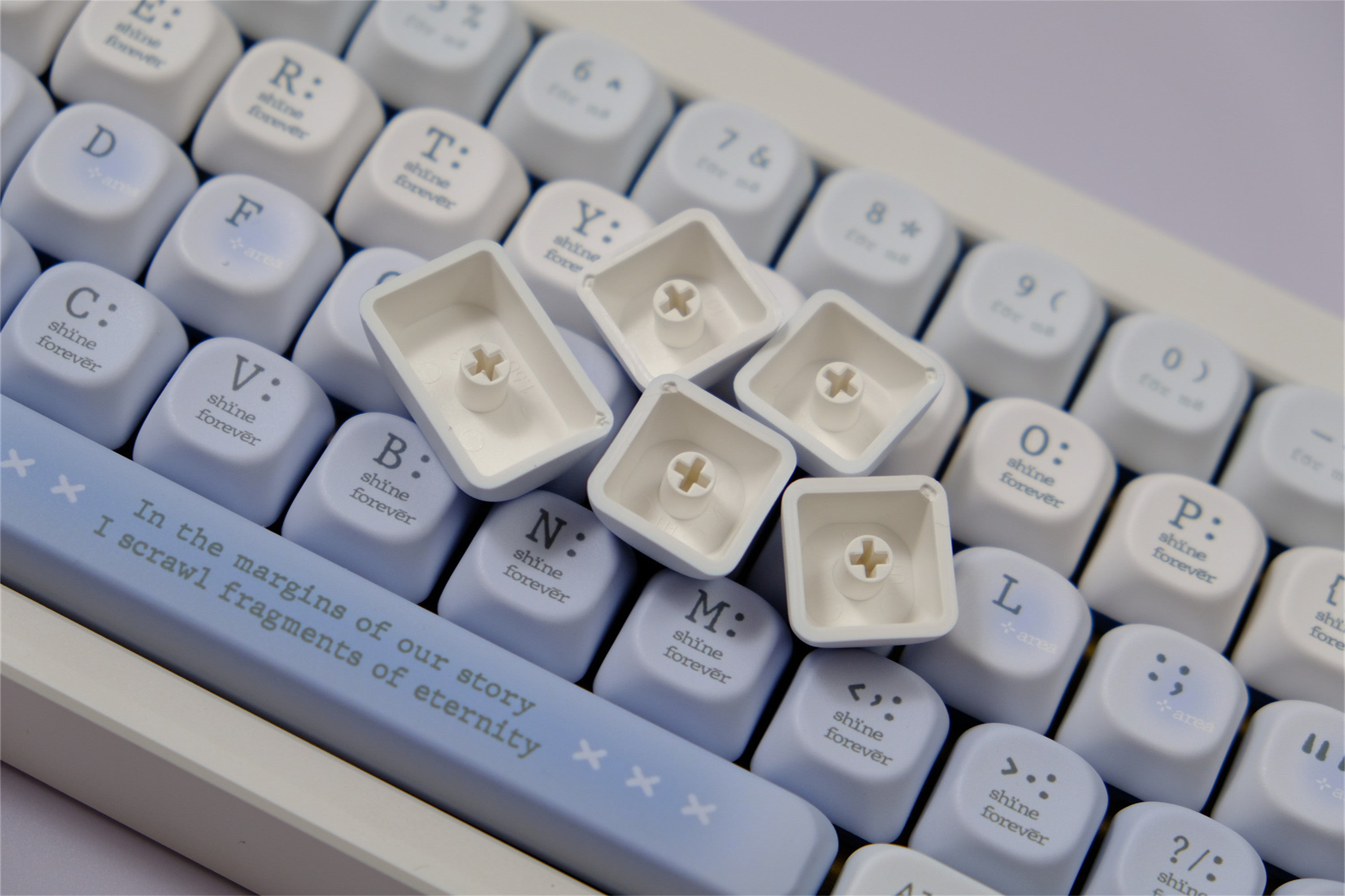 Tipsy Romantic Blue keycaps