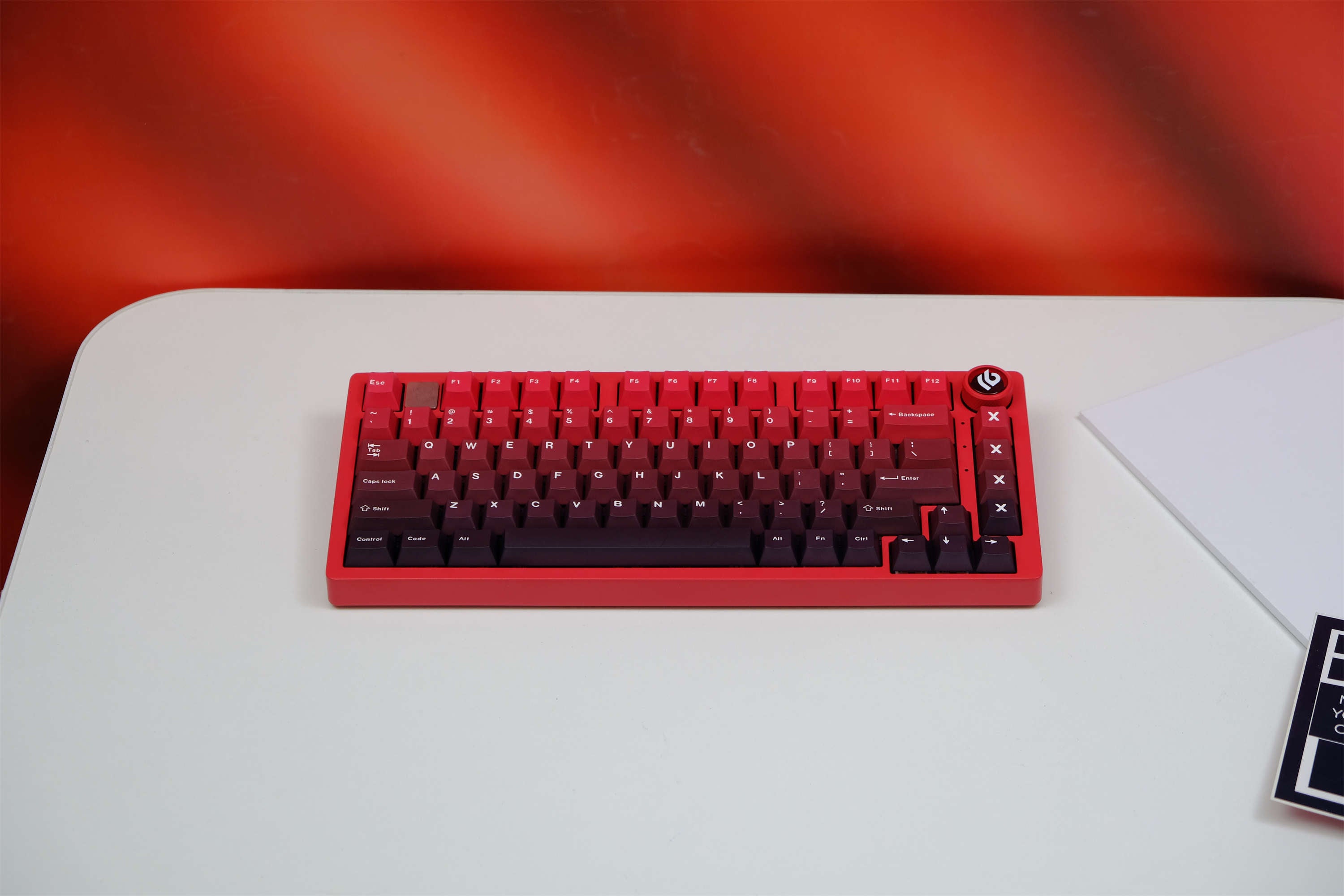 Red Black gradient keycaps