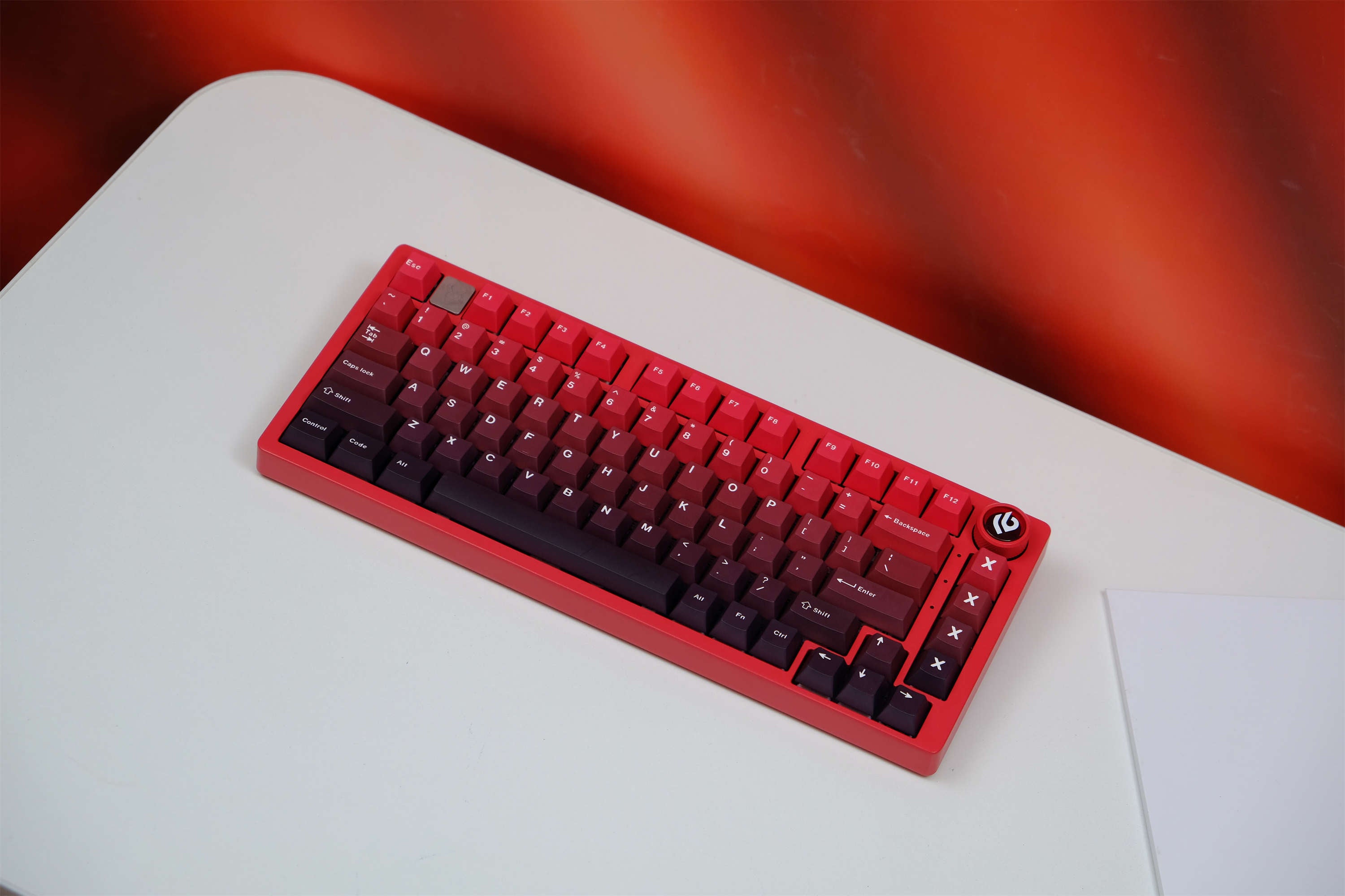 Red Black gradient keycaps
