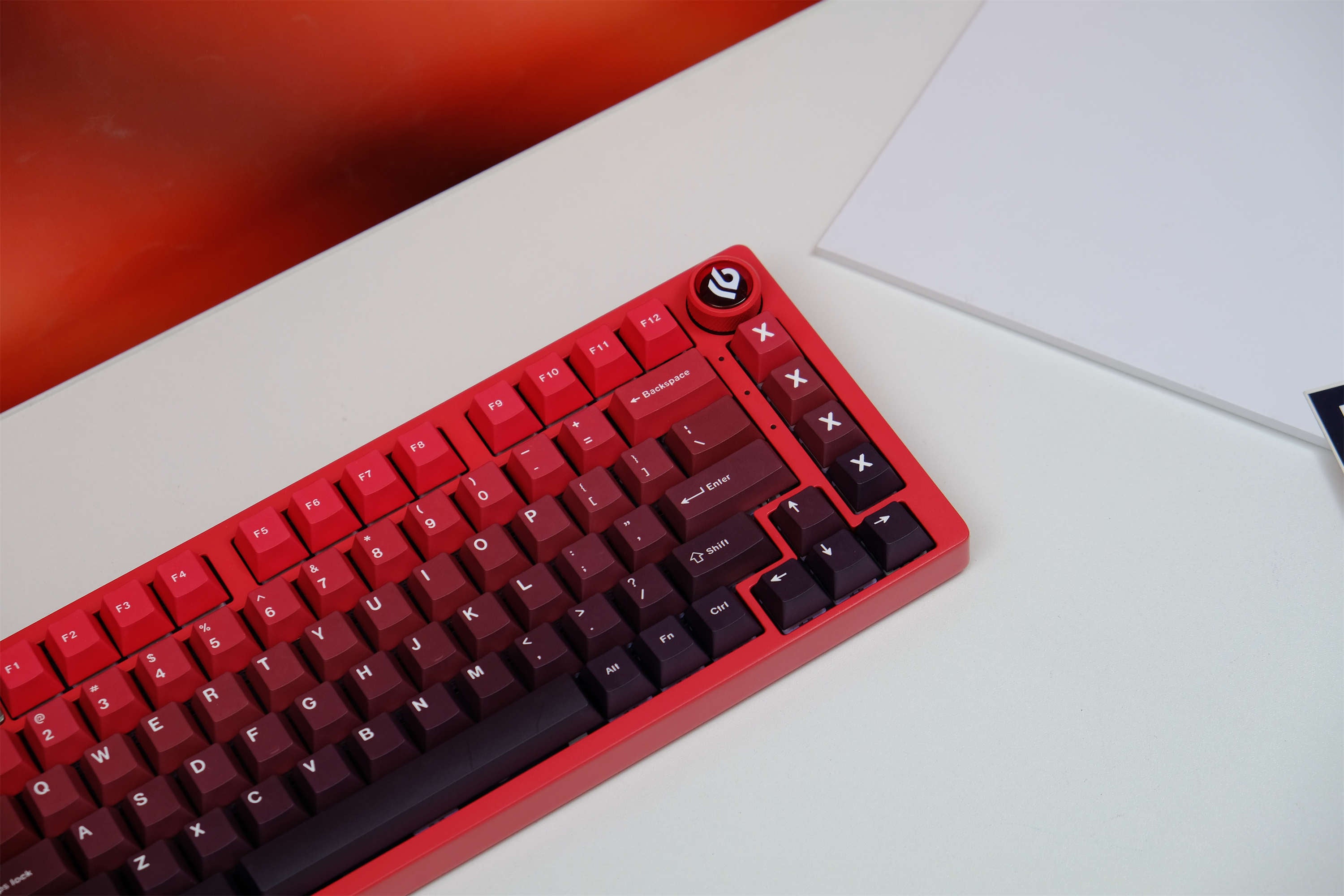Red Black gradient keycaps