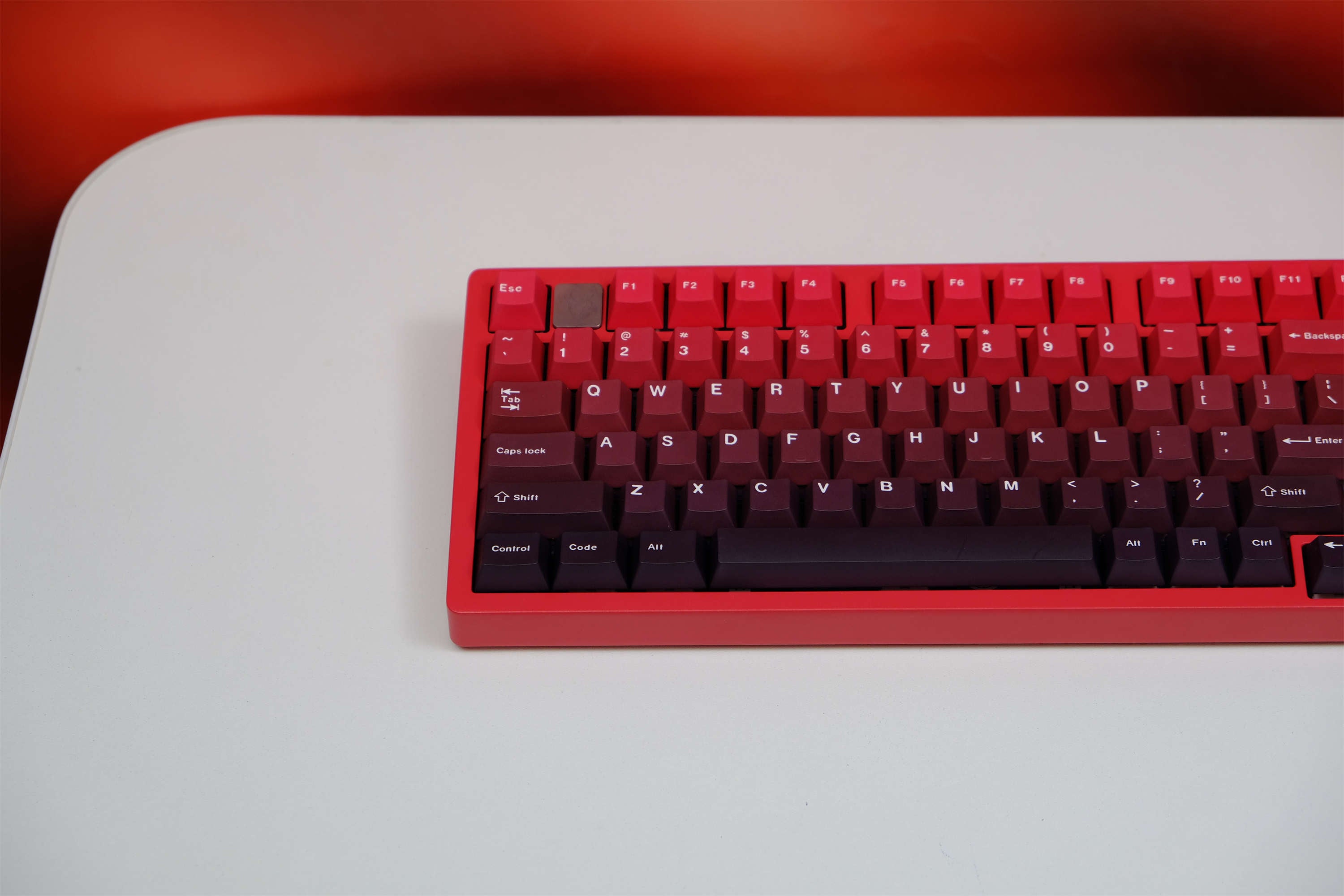 Red Black gradient keycaps