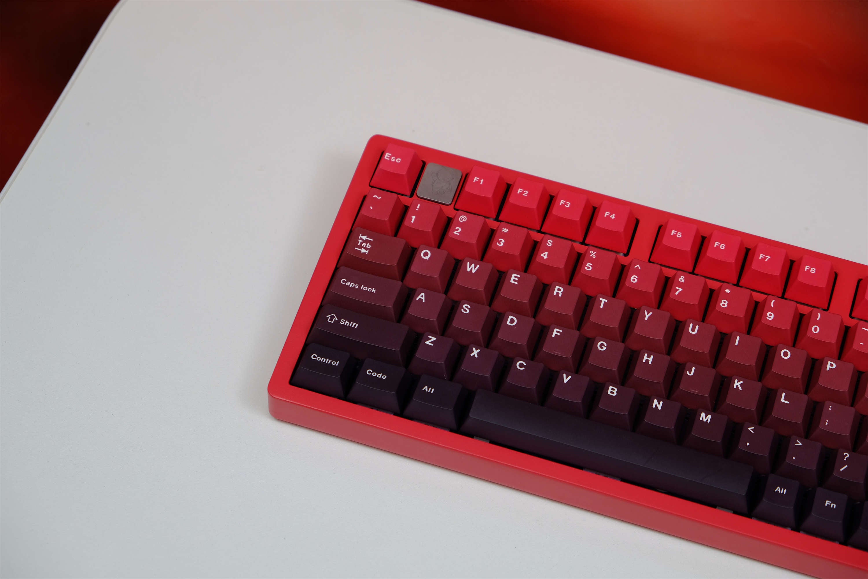 Red Black gradient keycaps