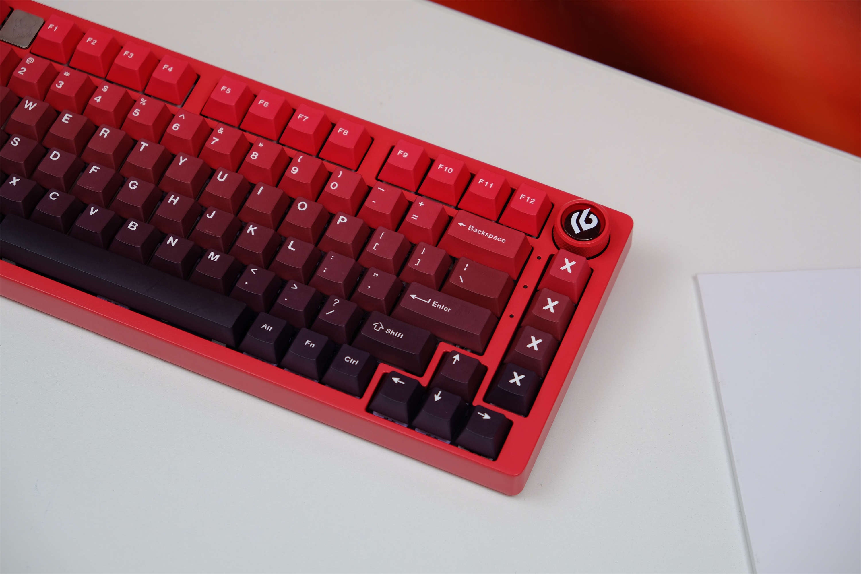 Red Black gradient keycaps