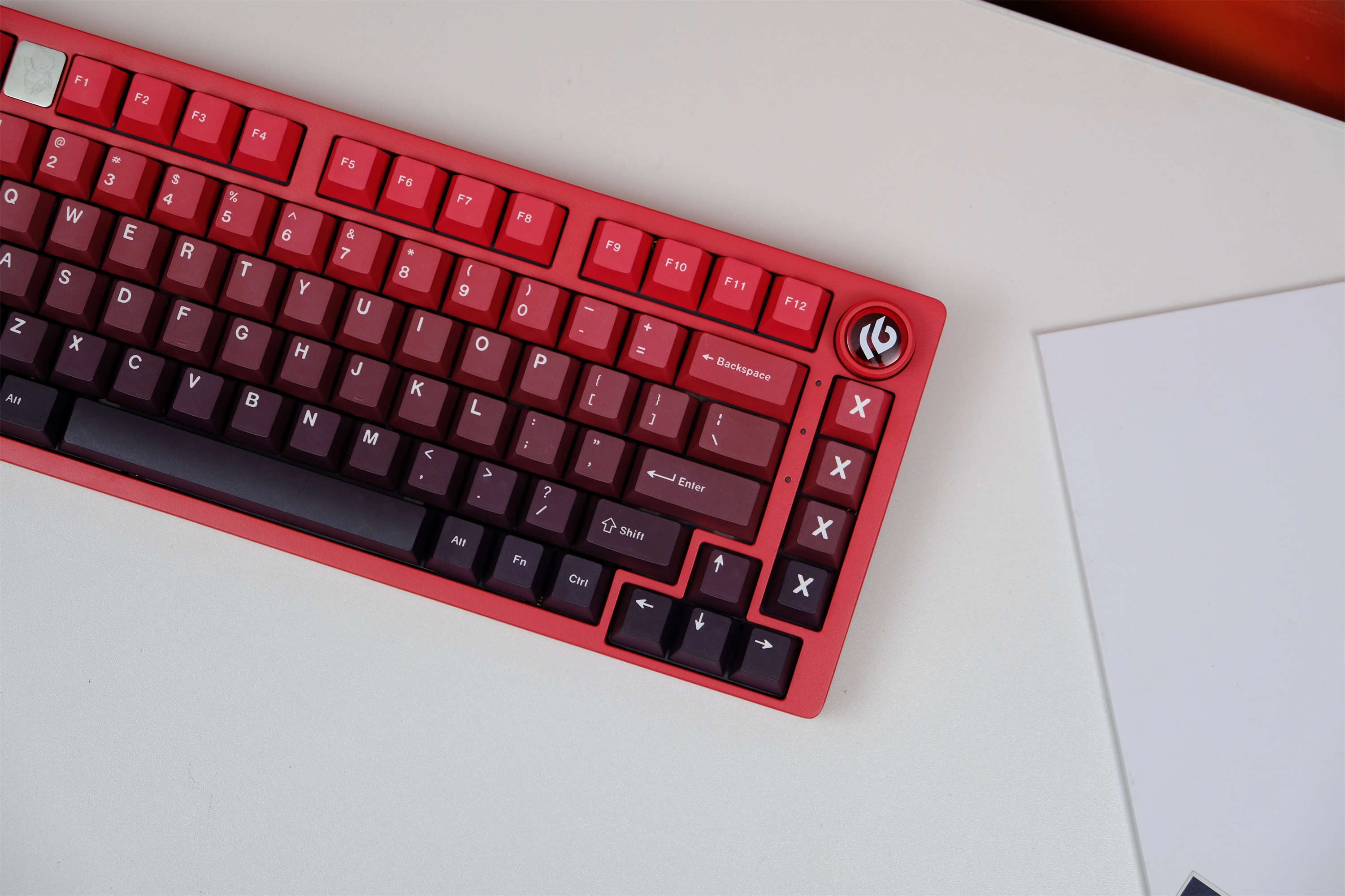 Red Black gradient keycaps